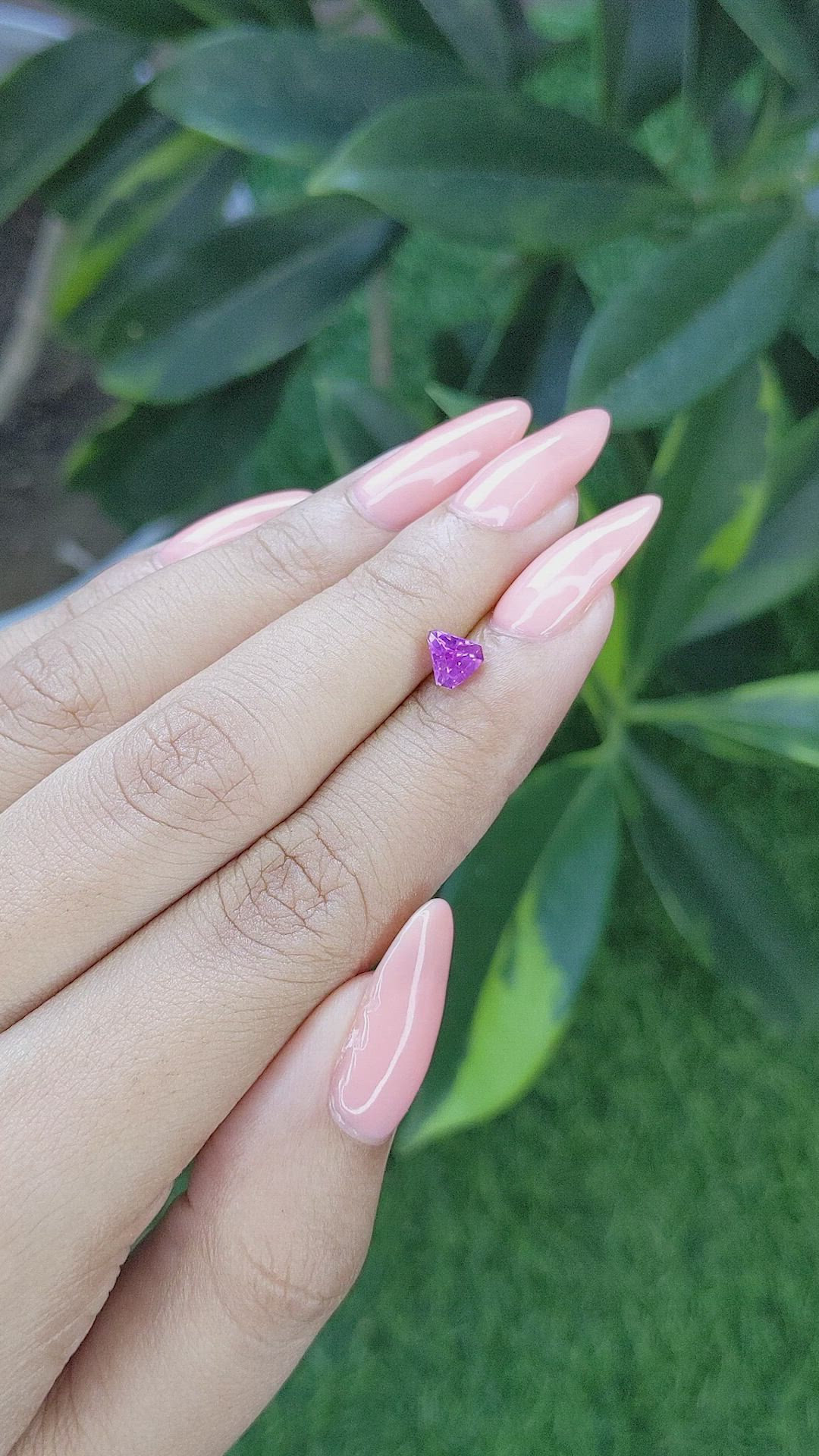 0.72 Ct. Purple Sapphire from Tanzania Size Video