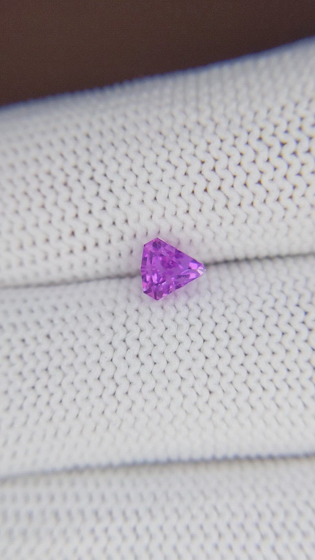 0.72 Ct. Purple Sapphire from Tanzania Size Video