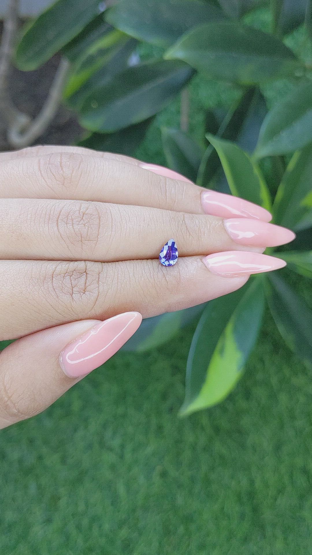 0.62 Ct. Color Change Sapphire from Tanzania Size Video