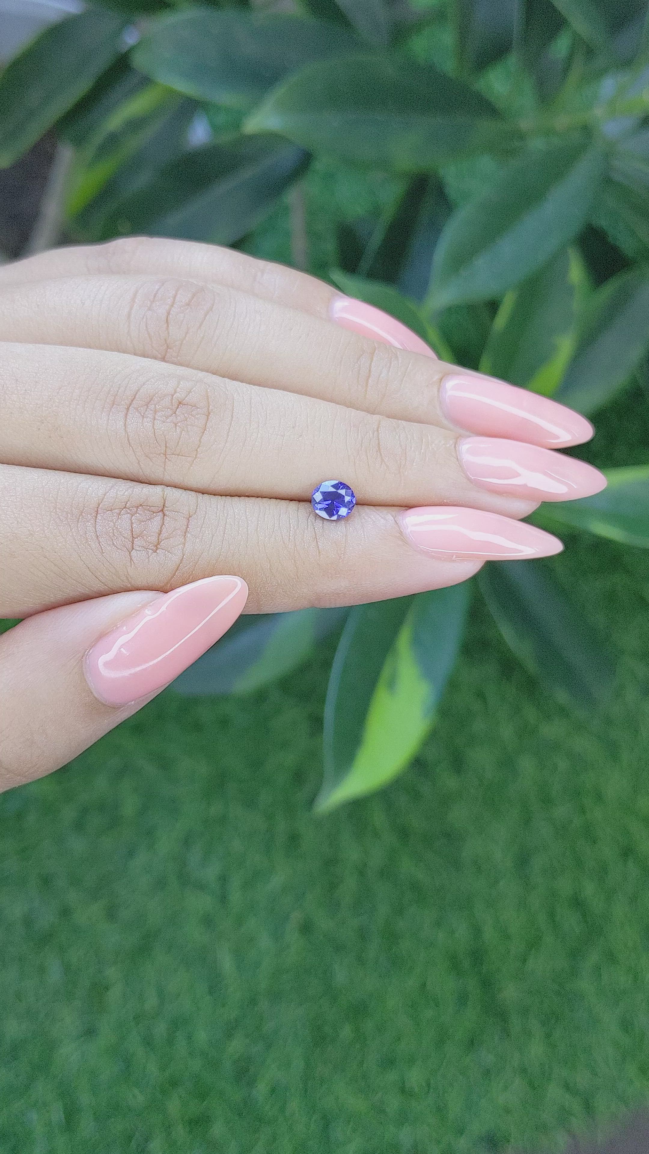 0.71 Ct. Color Change Sapphire from Tanzania Size Video