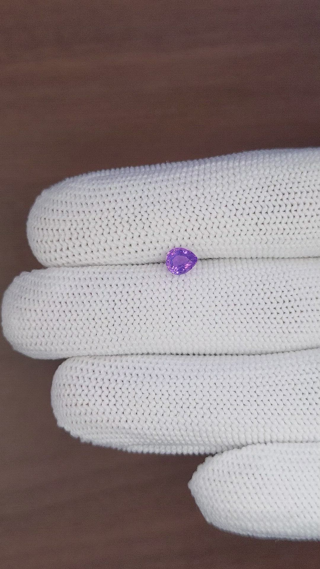 0.62 Ct. Purple Sapphire from Tanzania Size Video