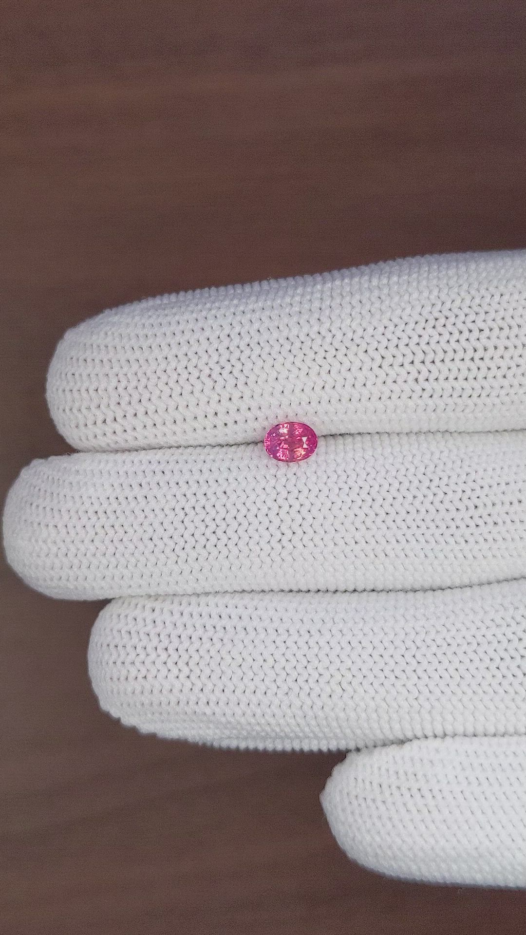 0.64 Ct. Padparadscha Sapphire from Tanzania Size Video