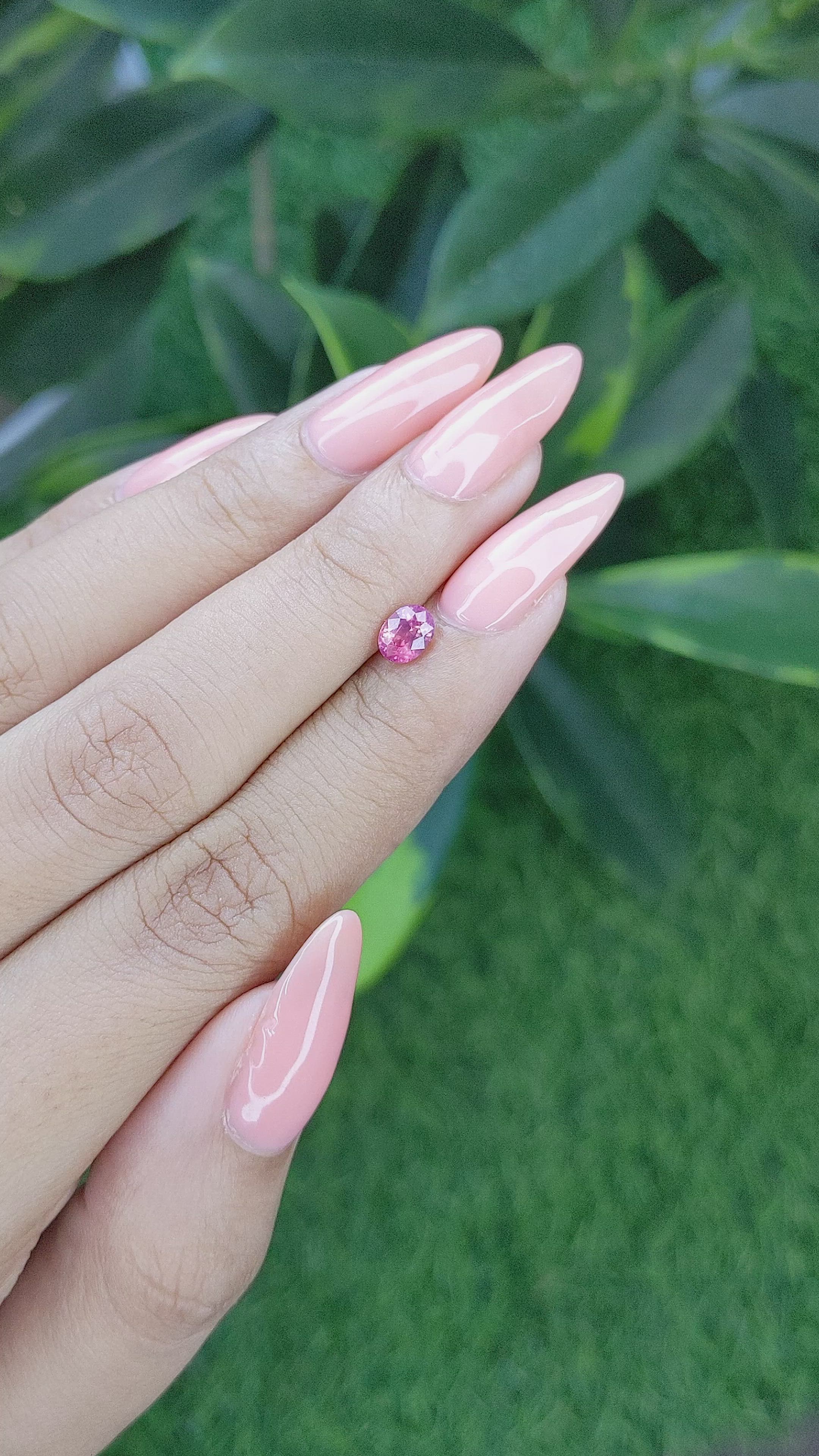 0.64 Ct. Padparadscha Sapphire from Tanzania Size Video