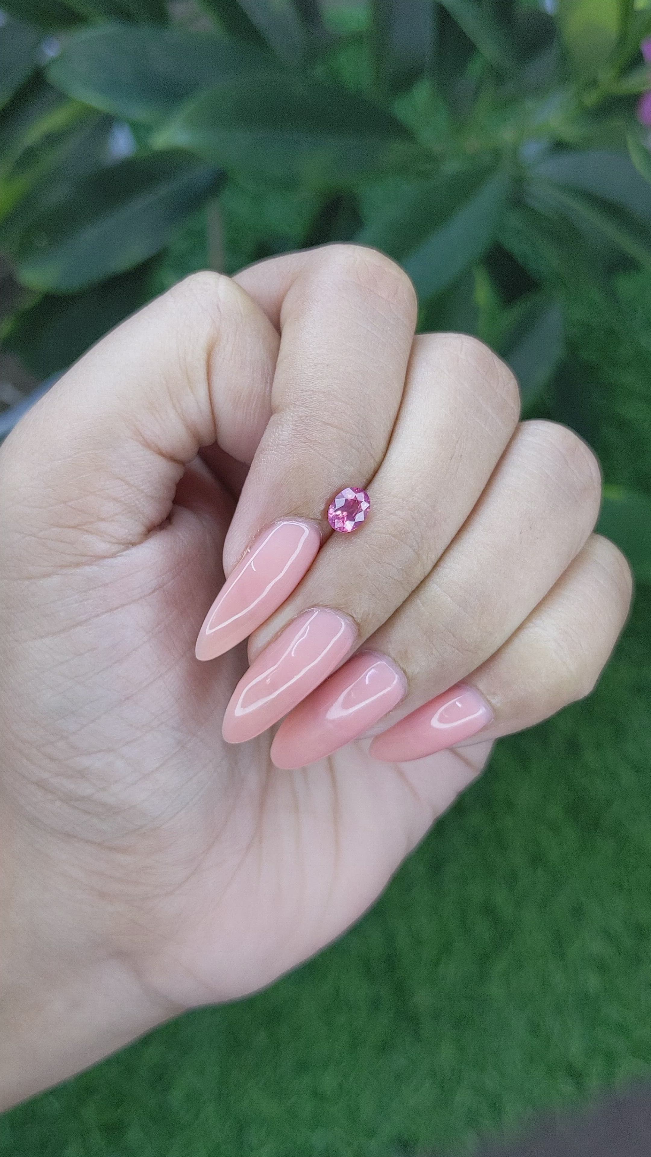 0.64 Ct. Padparadscha Sapphire from Tanzania Size Video