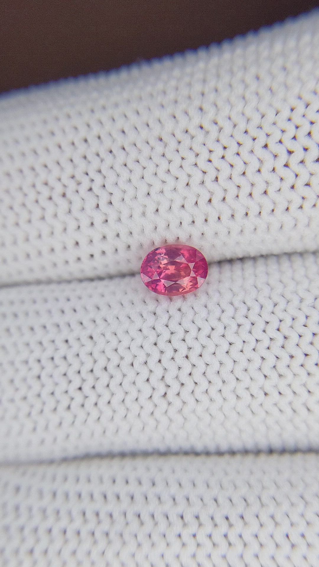 0.64 Ct. Padparadscha Sapphire from Tanzania Size Video