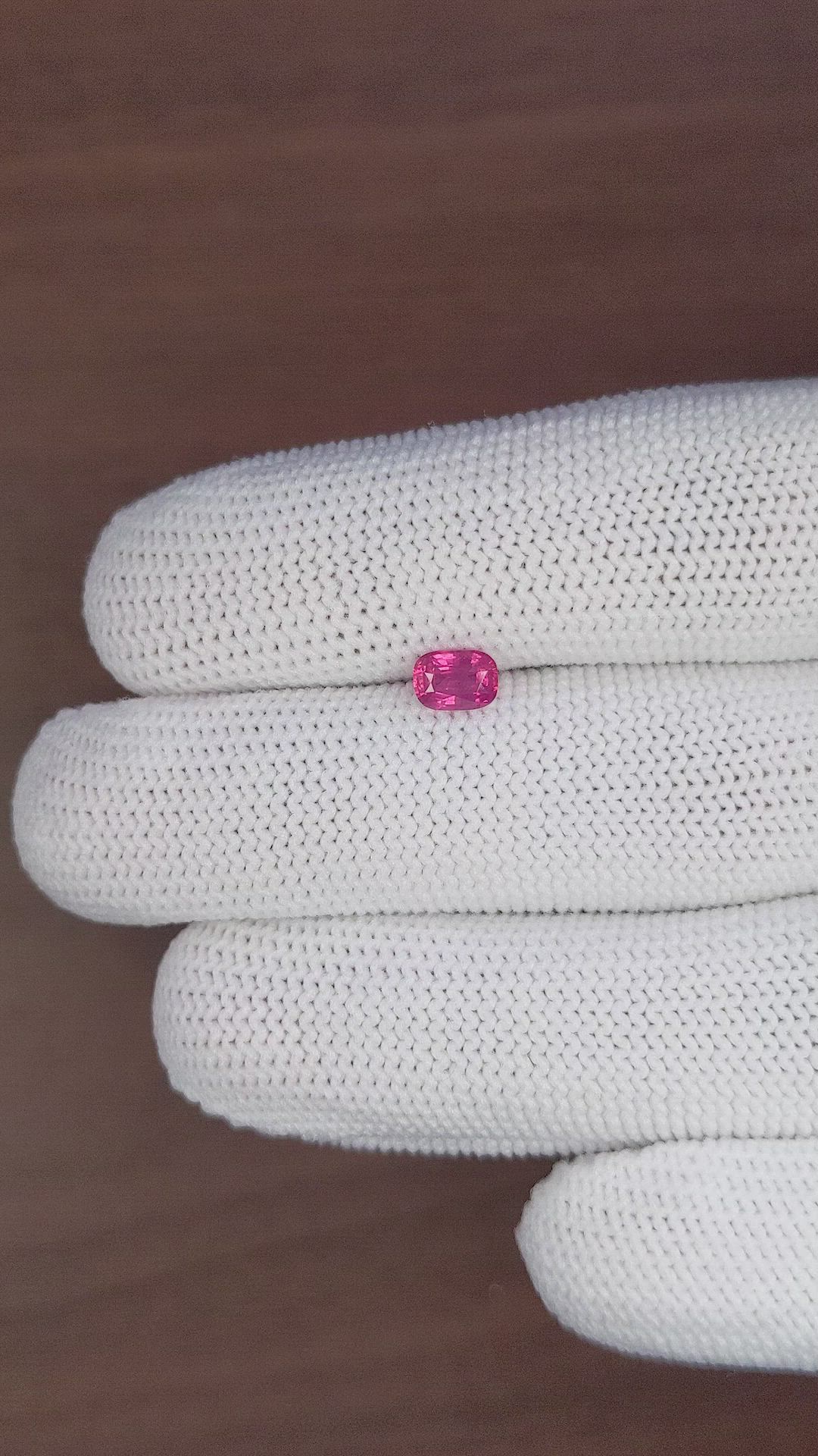 0.66 Ct. Reddish Pink Sapphire from Tanzania Size Video