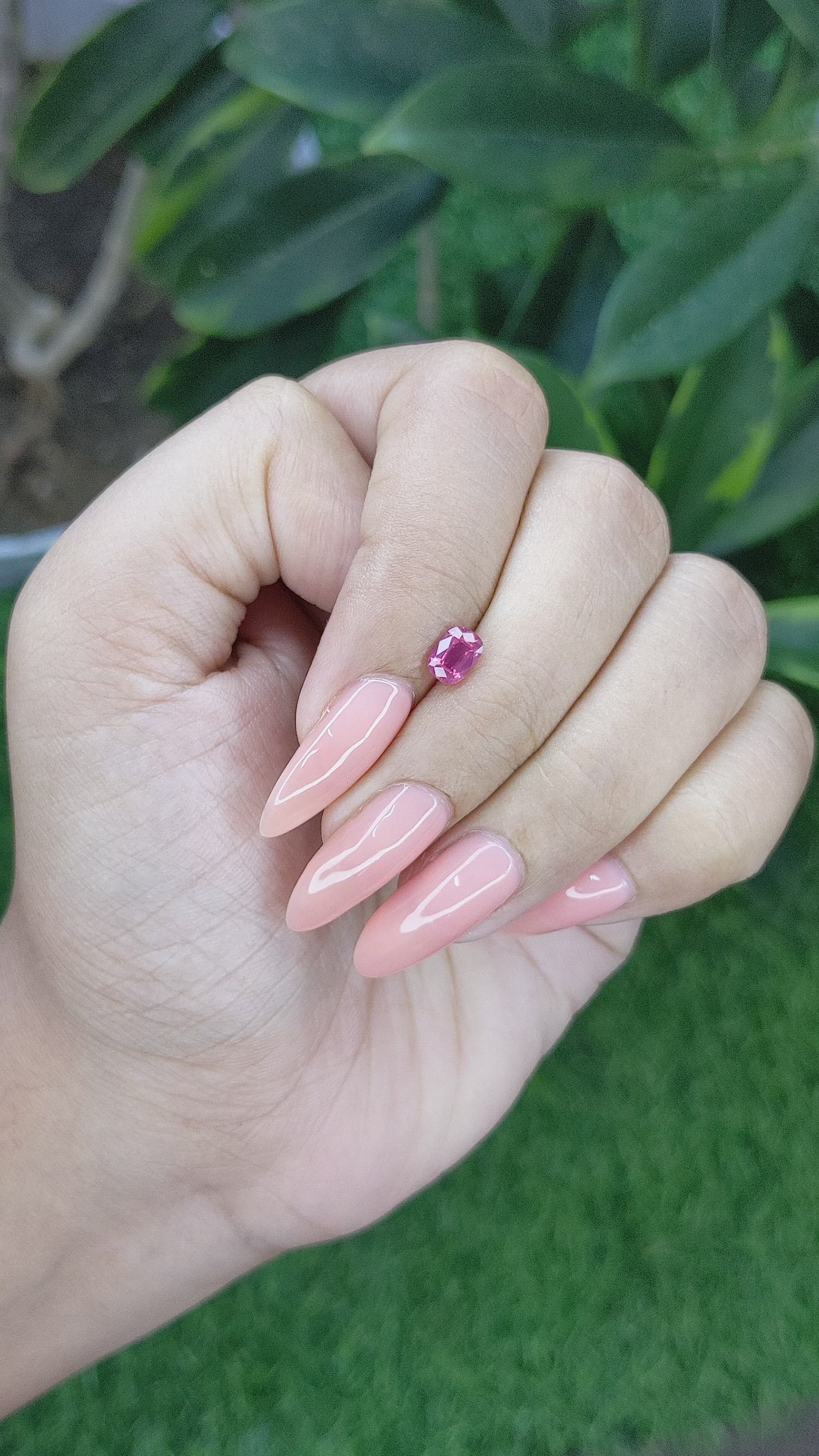 0.66 Ct. Reddish Pink Sapphire from Tanzania Size Video