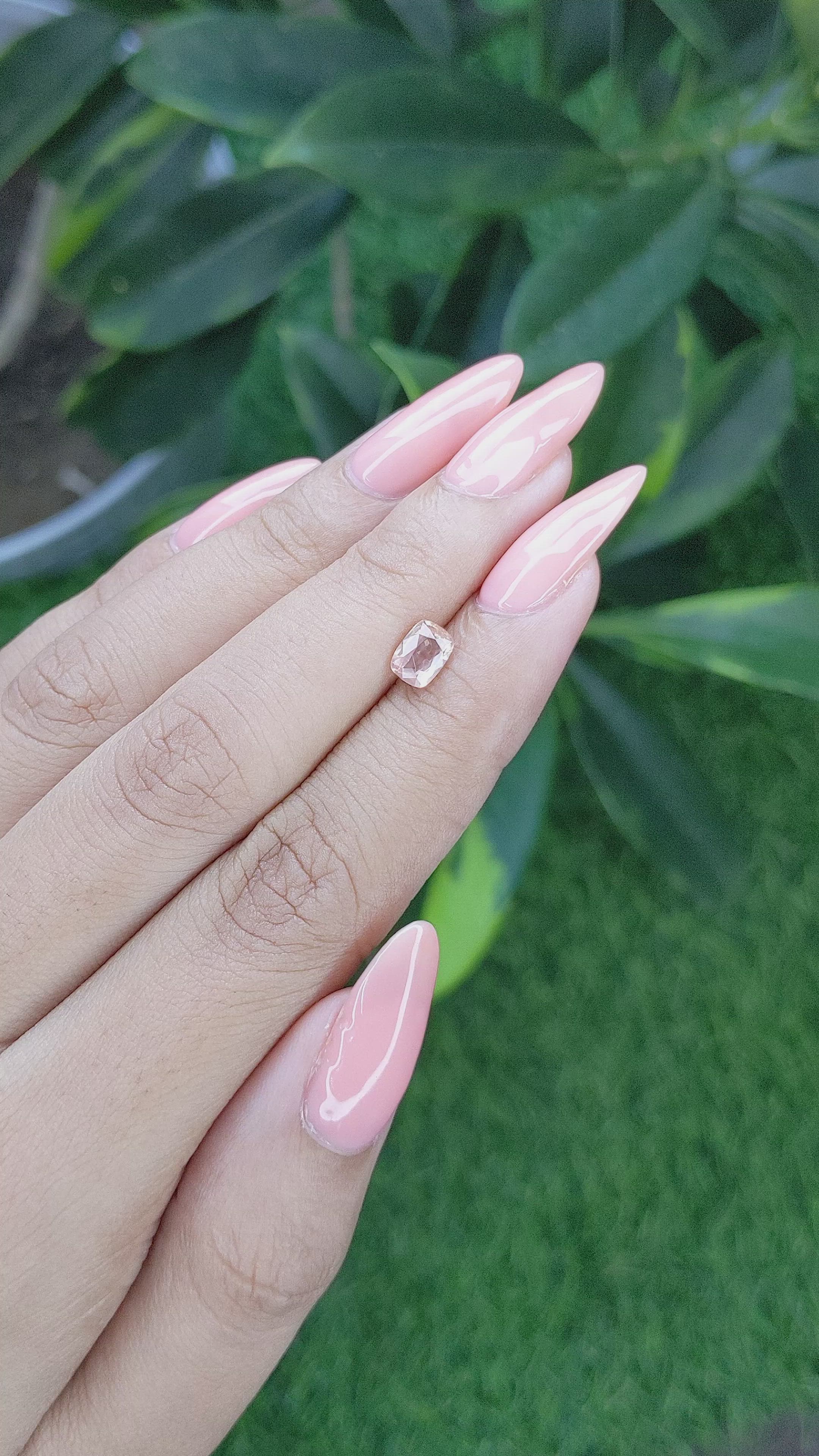 0.99 Ct. Padparadscha Sapphire from Tanzania Size Video