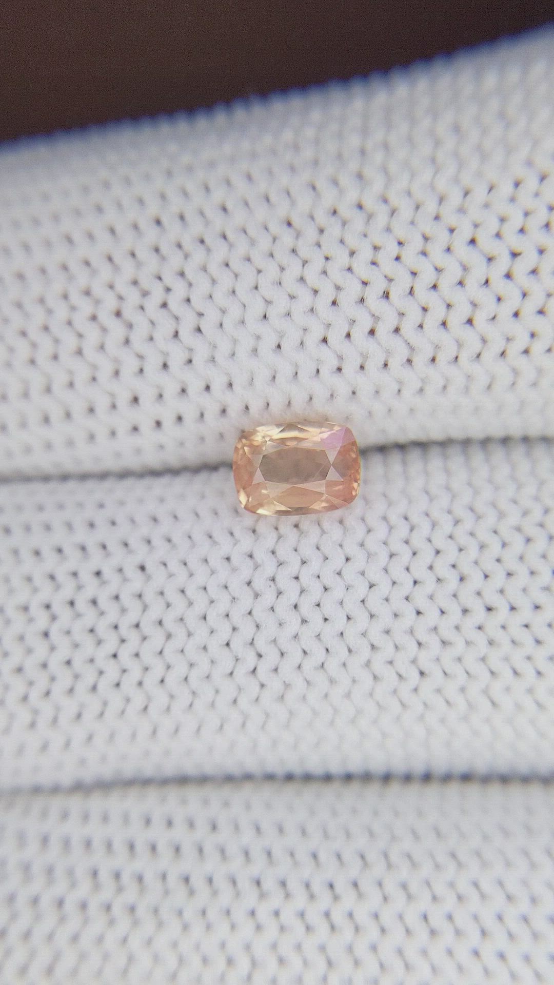0.99 Ct. Padparadscha Sapphire from Tanzania Size Video