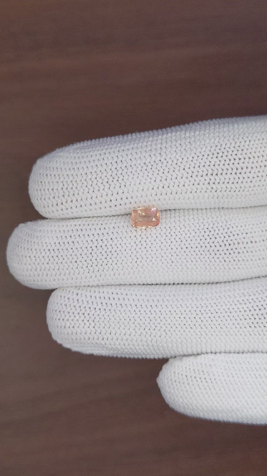 0.99 Ct. Padparadscha Sapphire from Tanzania Size Video