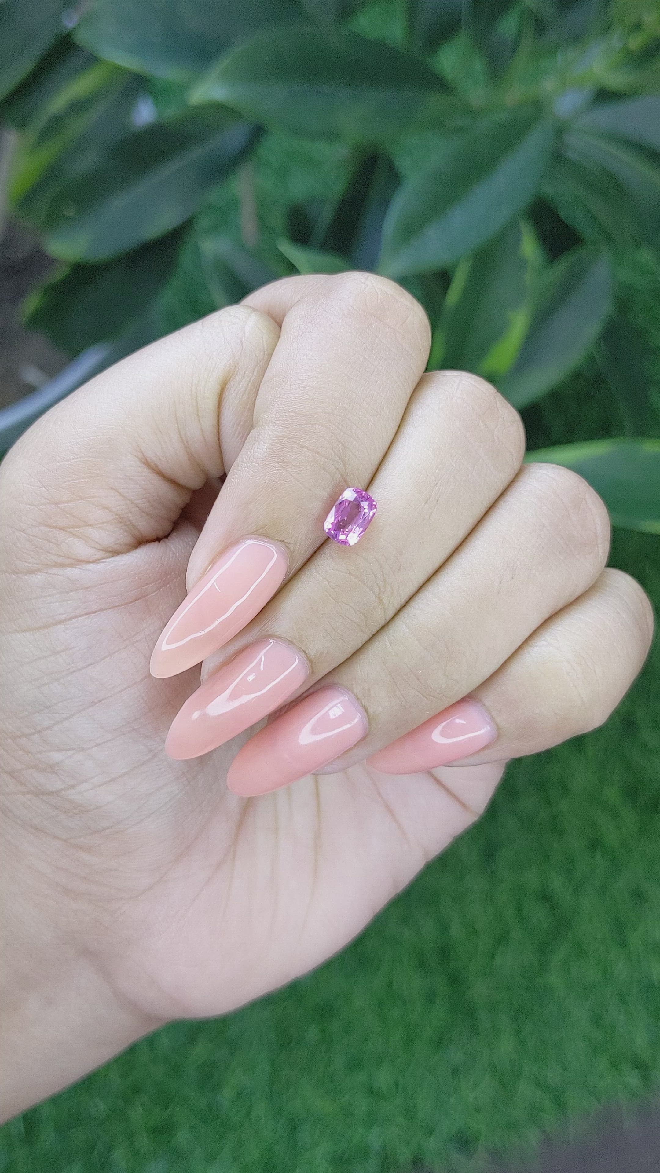 1.20 Ct. Pink Sapphire from Tanzania Size Video