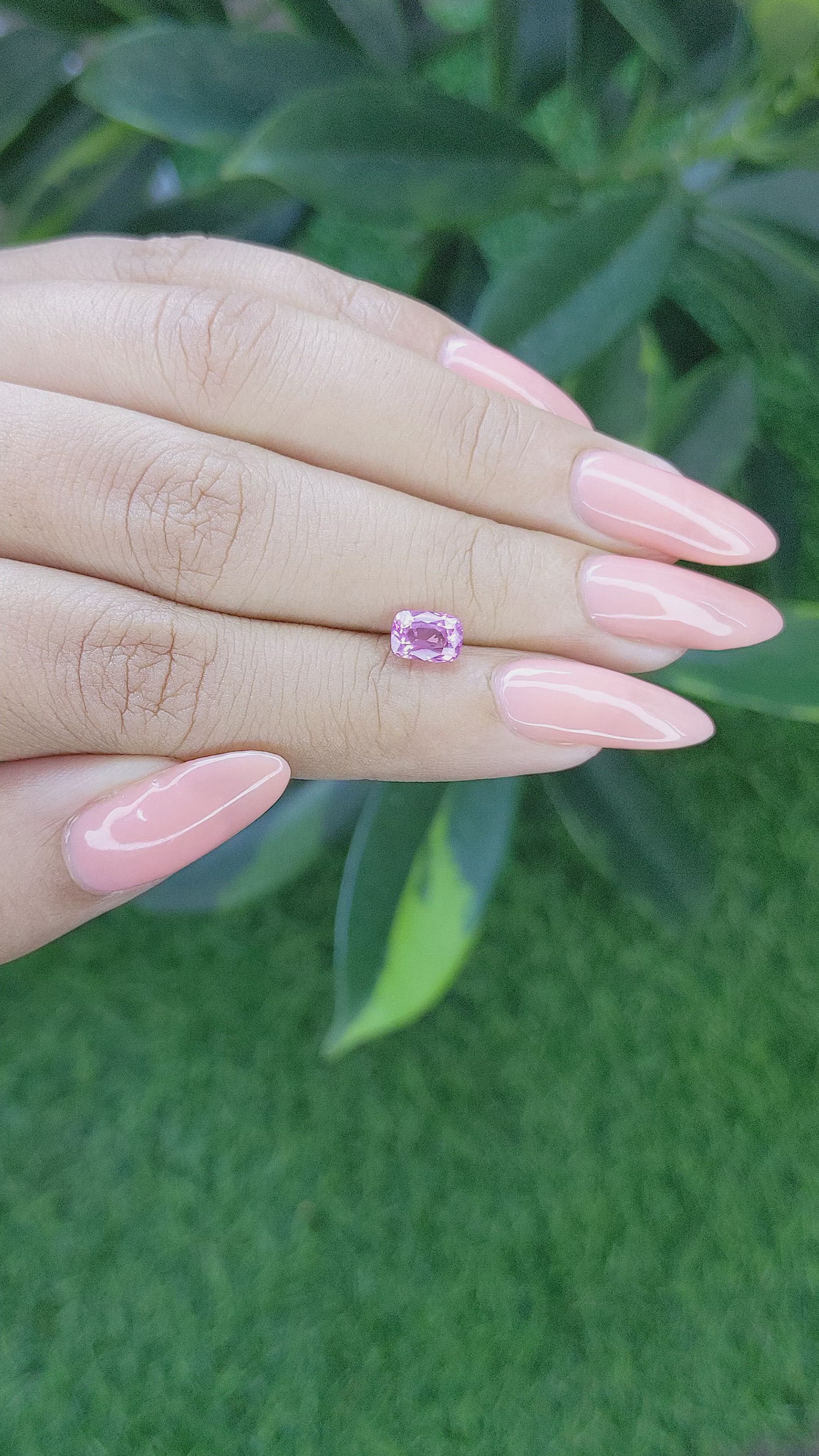 1.20 Ct. Pink Sapphire from Tanzania Size Video