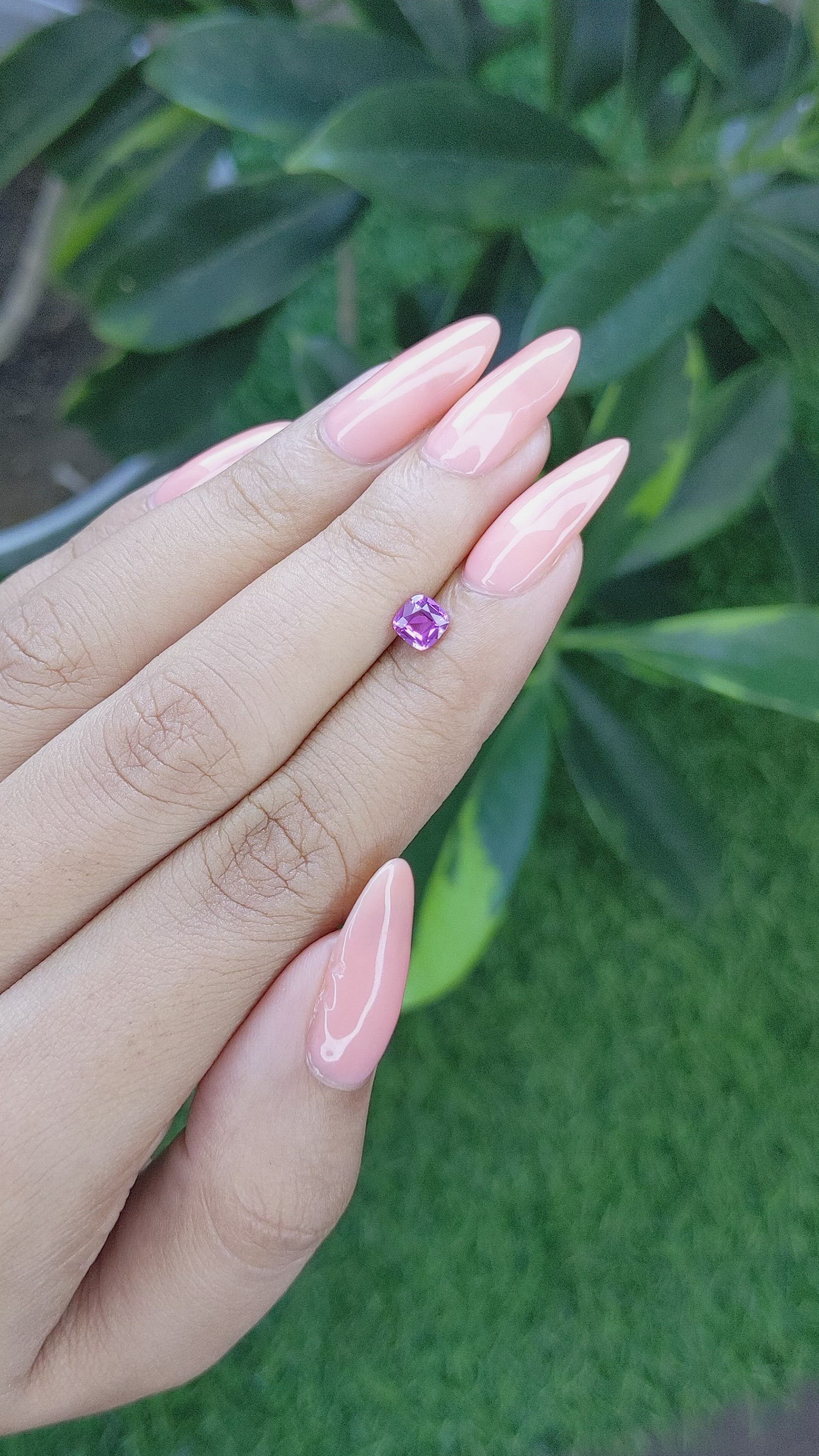 0.55 Ct. Purple Sapphire from Tanzania Size Video