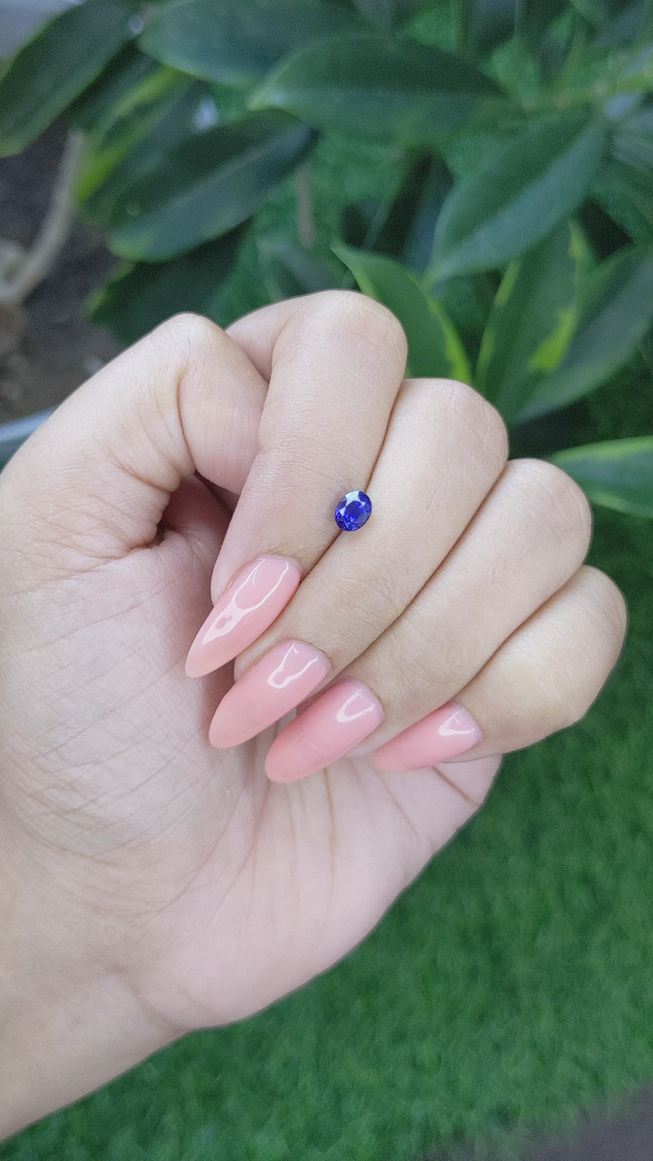 0.74 Ct. Blue Sapphire from Tanzania Size Video