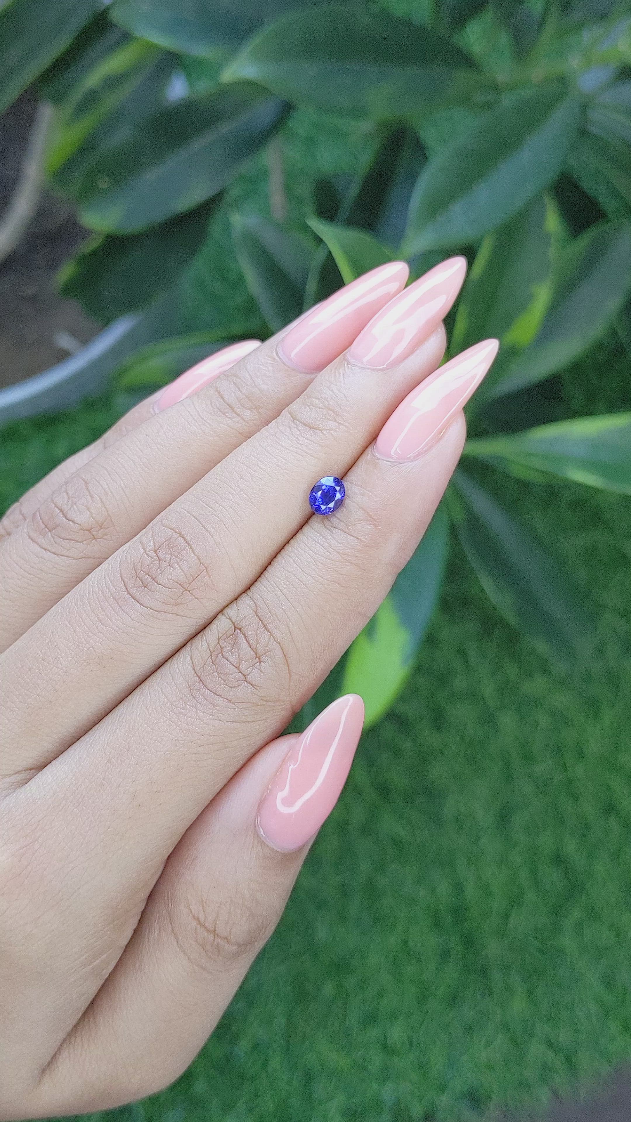 0.74 Ct. Blue Sapphire from Tanzania Size Video