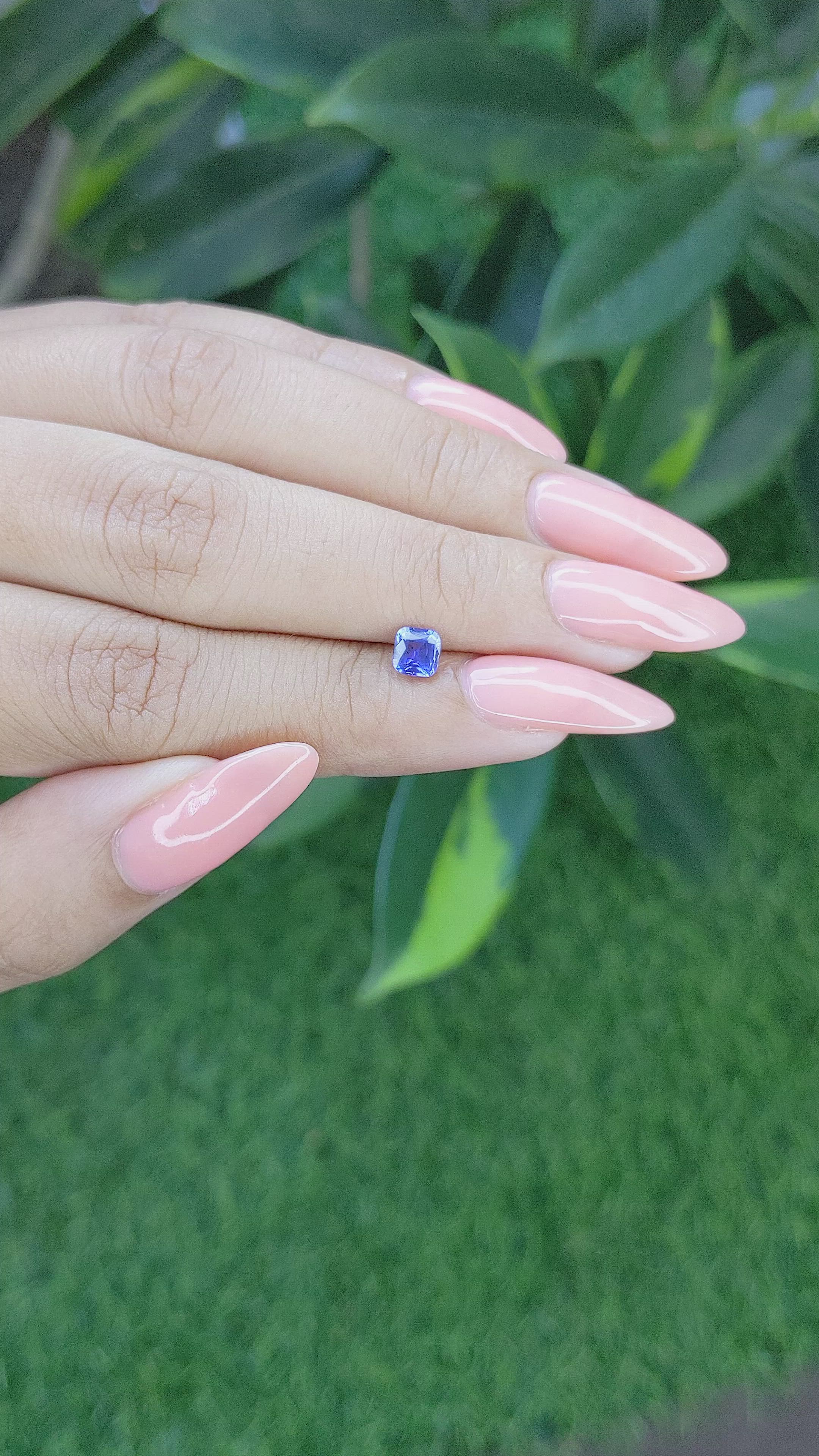 0.56 Ct. Color Change Sapphire from Tanzania Size Video