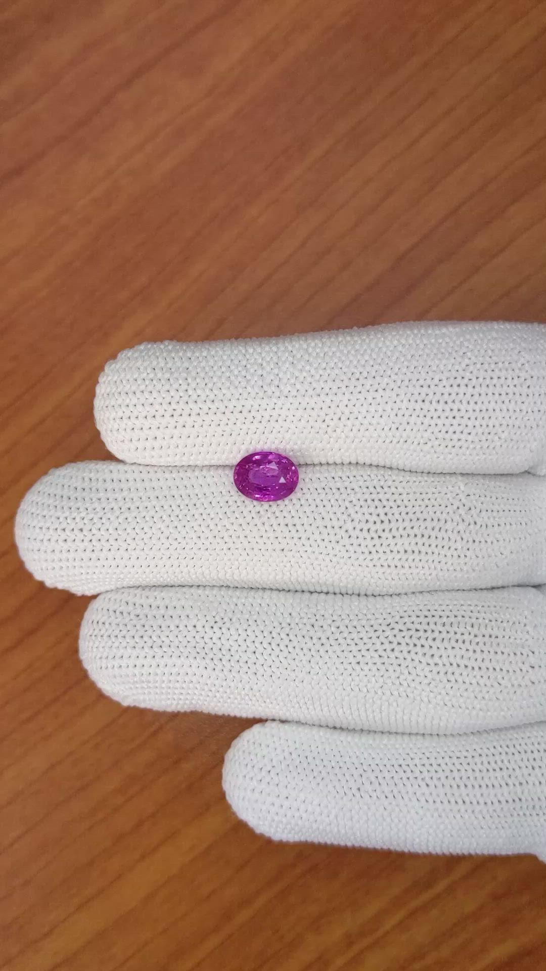 1.45 Ct. Purplish Pink Sapphire from Madagascar Size Video