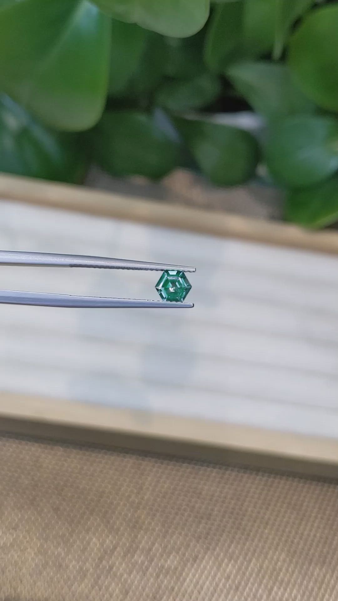 0.74 Ct. Bluish Green Sapphire from Montana Size Video