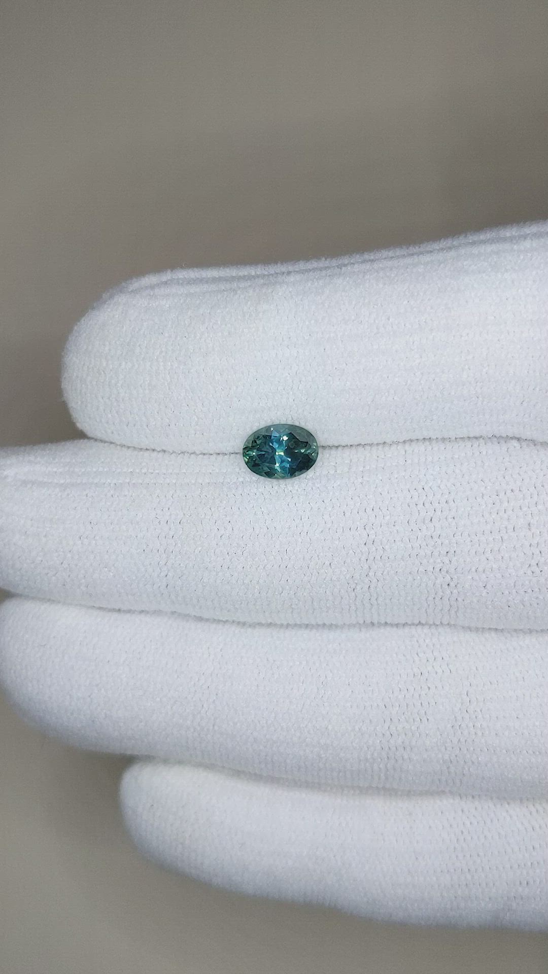 1.03 Ct. Bluish Green Sapphire from Montana Size Video
