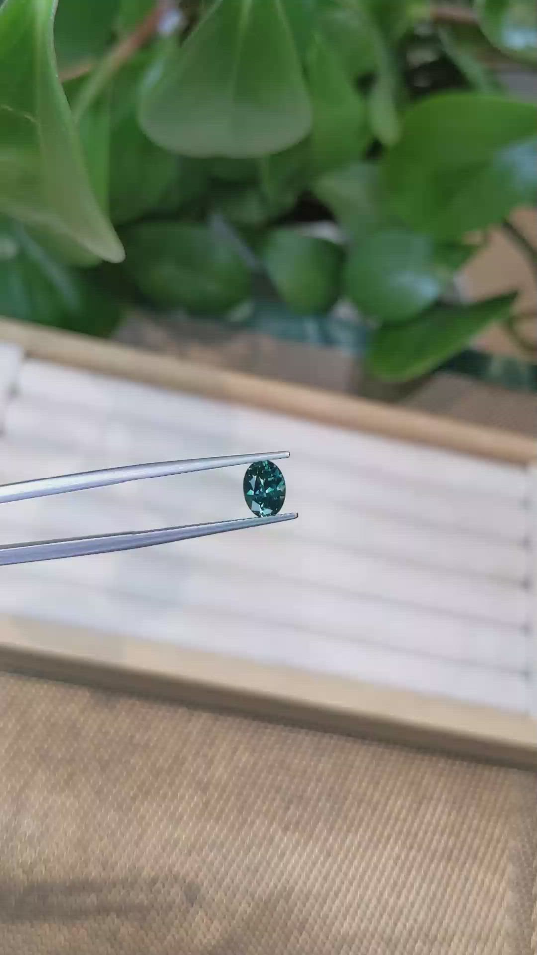 1.03 Ct. Bluish Green Sapphire from Montana Size Video