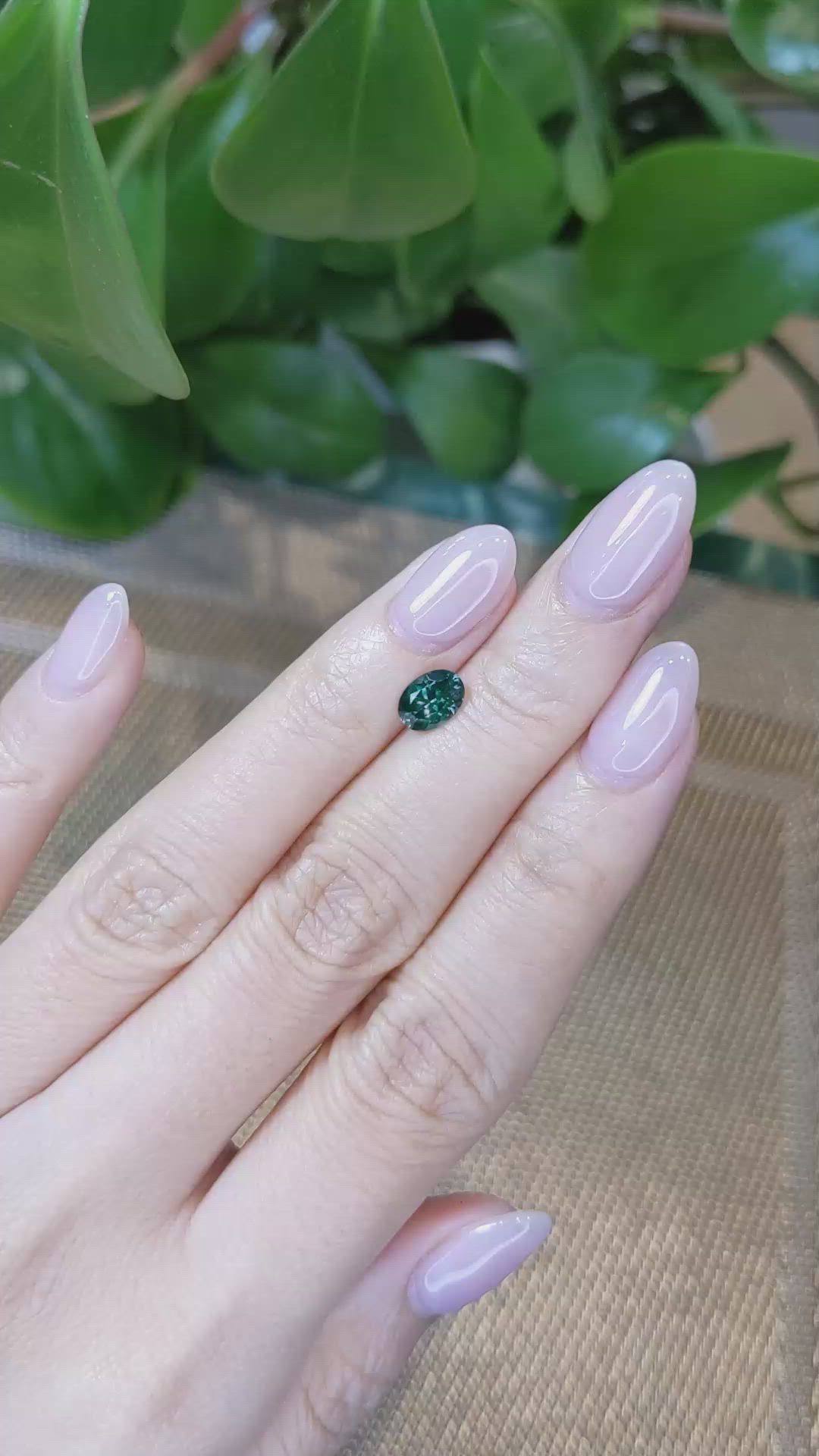 1.03 Ct. Bluish Green Sapphire from Montana Size Video