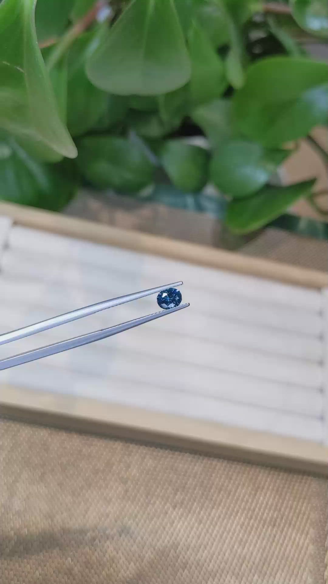 0.65 Ct. Greenish Blue Sapphire from Montana Size Video