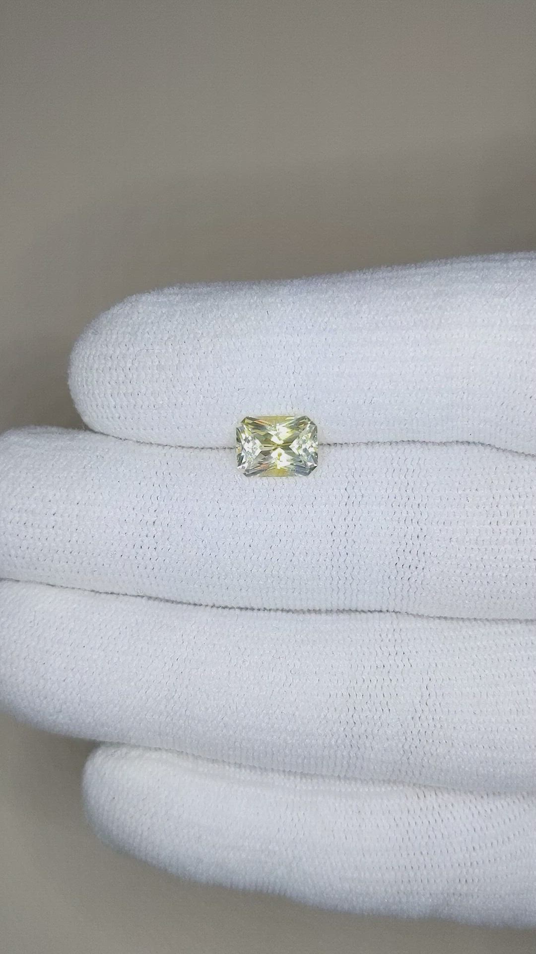 2.01 Ct. Yellow Sapphire from Montana Size Video