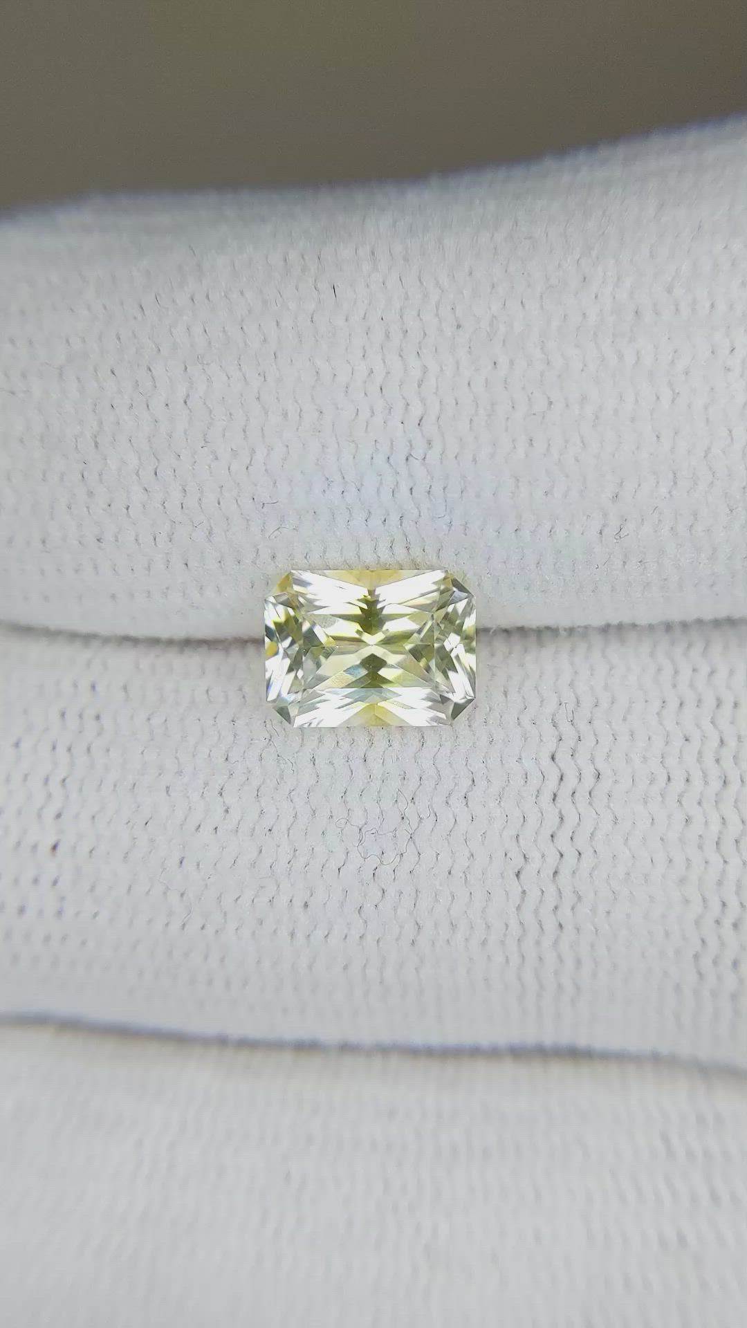 2.01 Ct. Yellow Sapphire from Montana Size Video