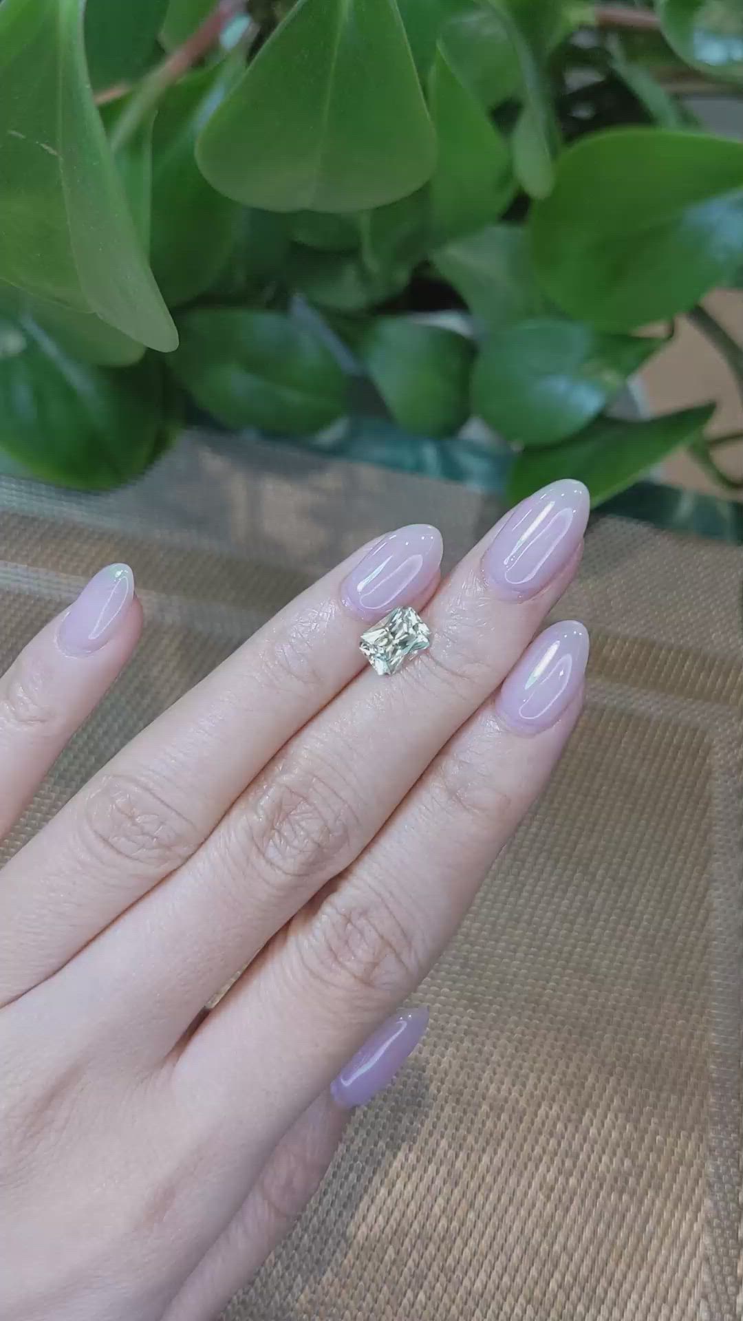 2.01 Ct. Yellow Sapphire from Montana Size Video