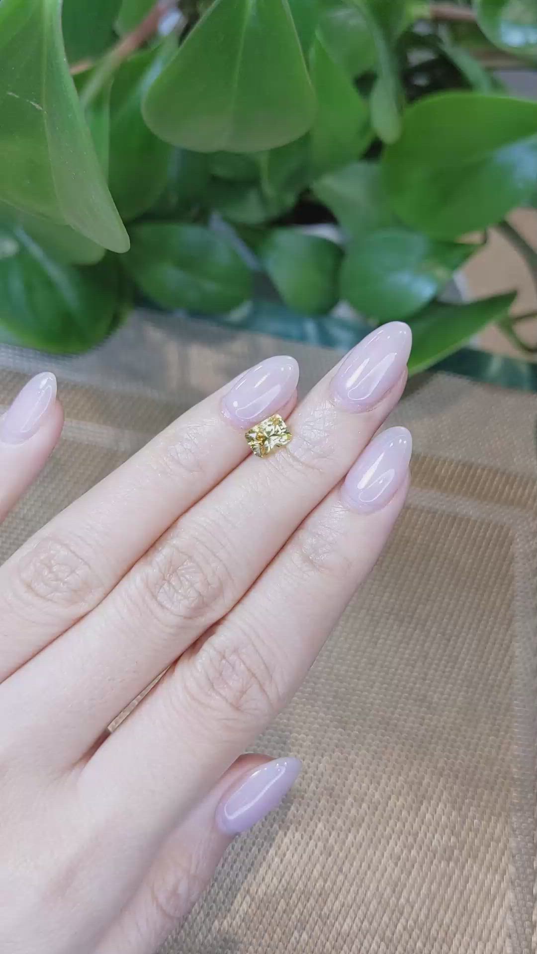 1.27 Ct. Yellow Sapphire from Montana Size Video