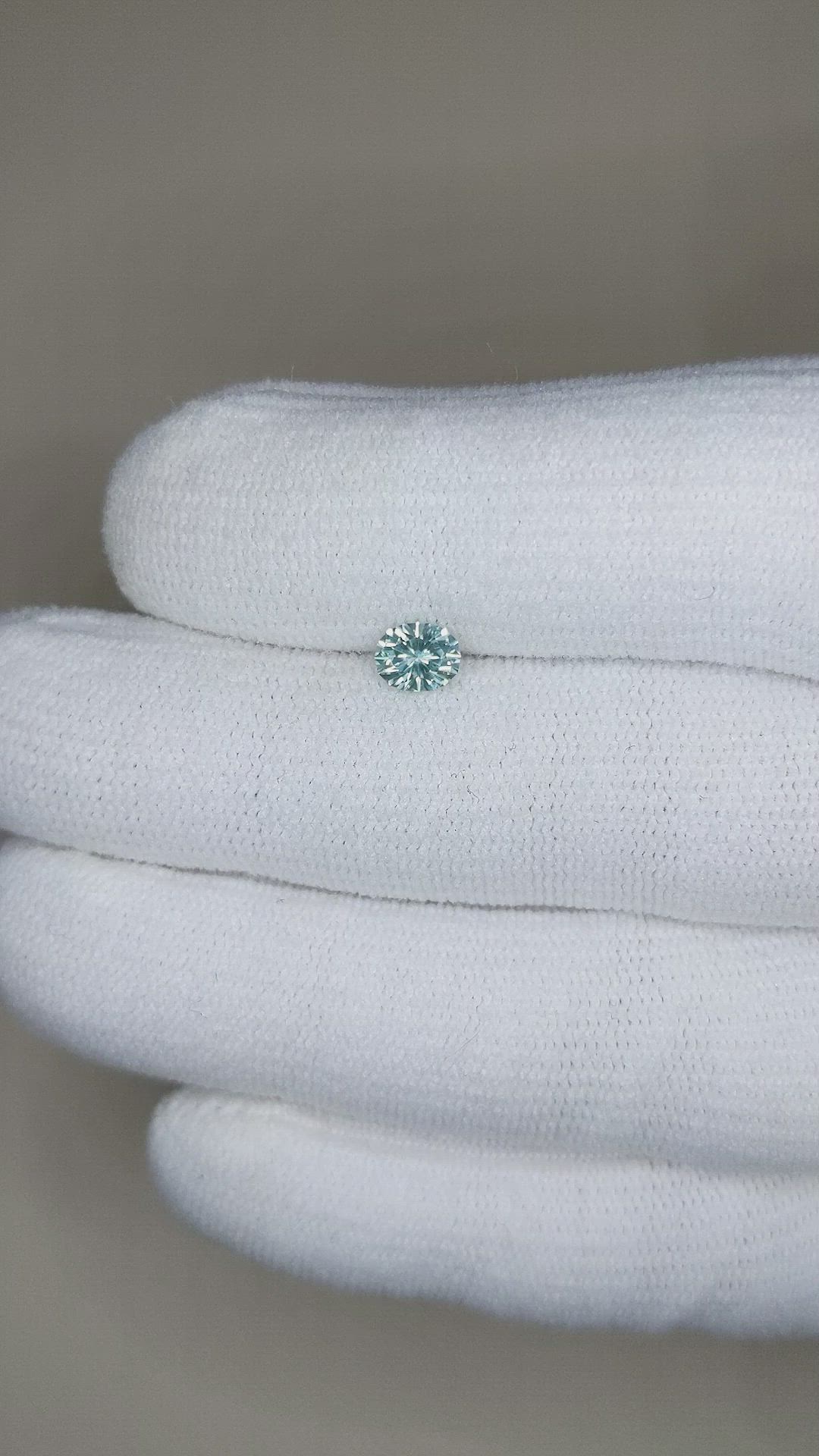 0.64 Ct. Bluish Green Sapphire from Montana Size Video