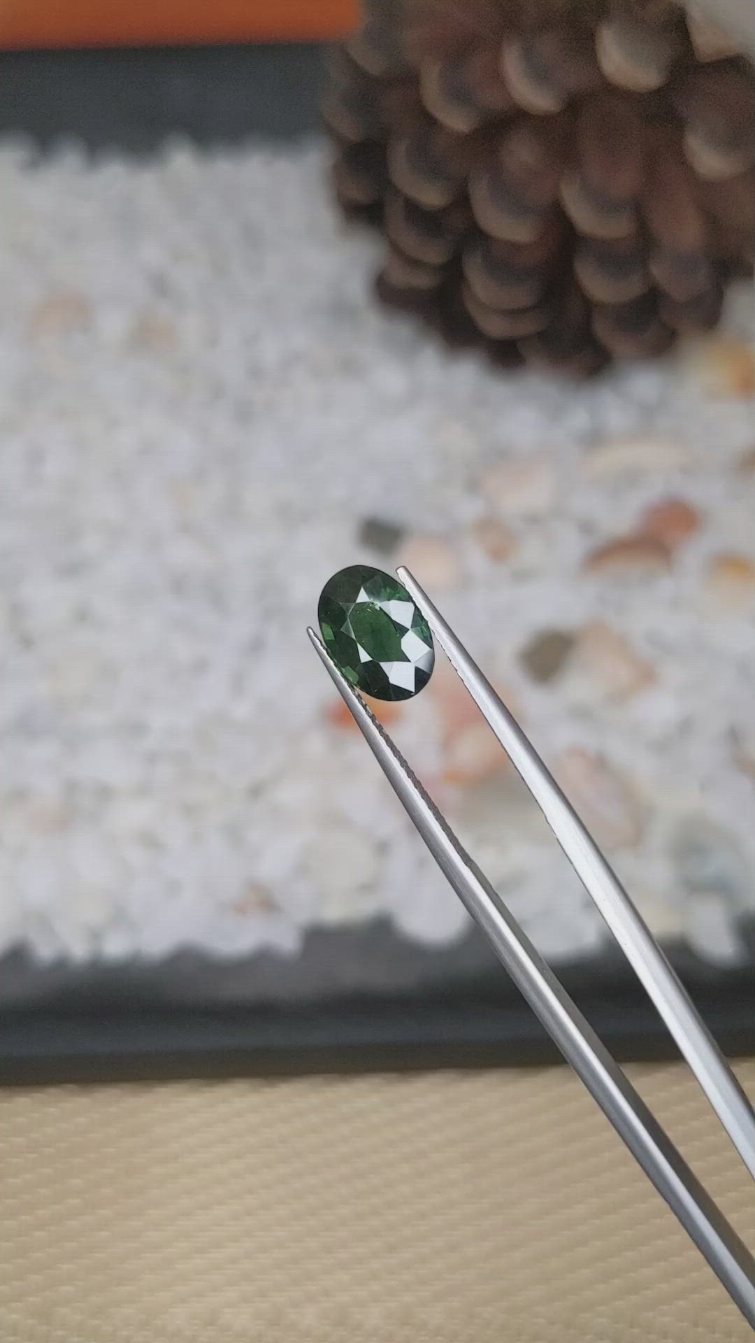 2.19 Ct. Green Sapphire from Madagascar Size Video
