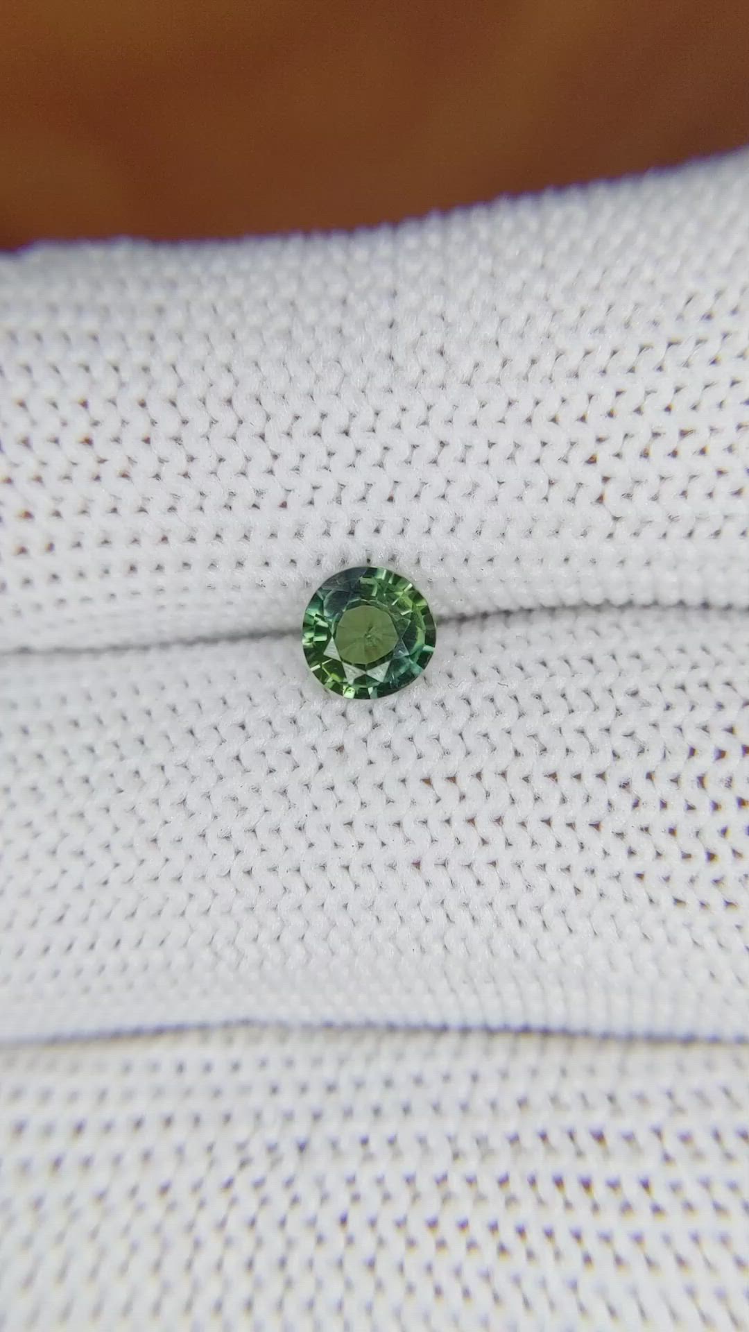0.60 Ct. Bluish Green Sapphire from Madagascar Size Video