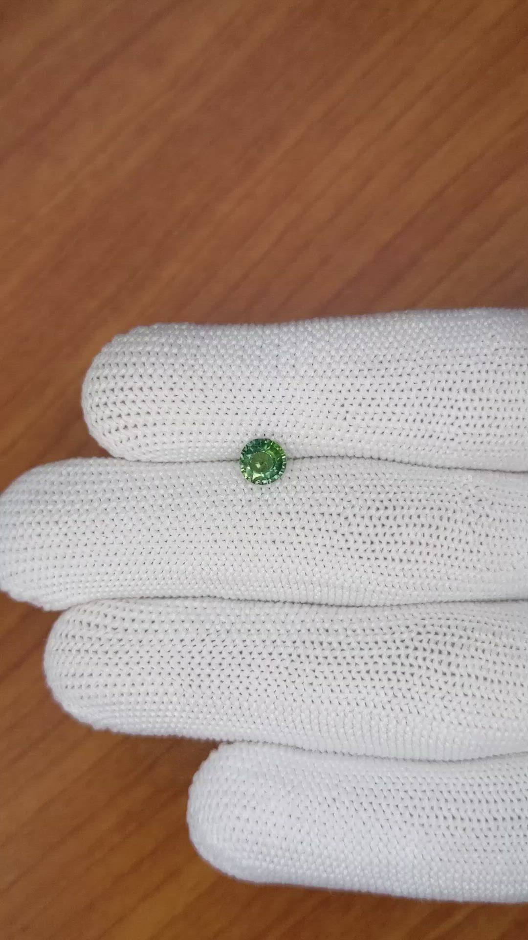 0.60 Ct. Bluish Green Sapphire from Madagascar Size Video