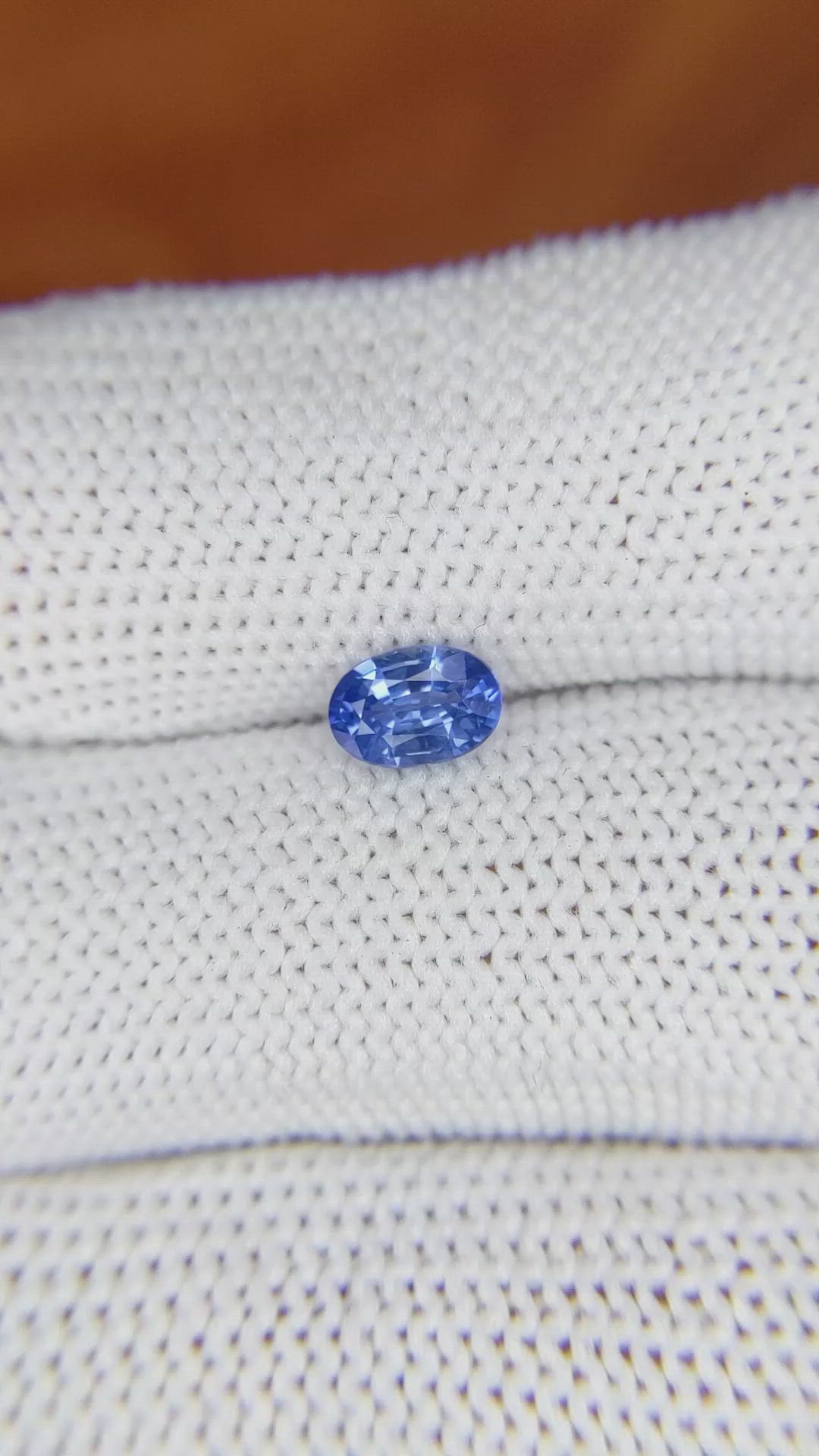 0.68 Ct. Blue Sapphire from Madagascar Size Video