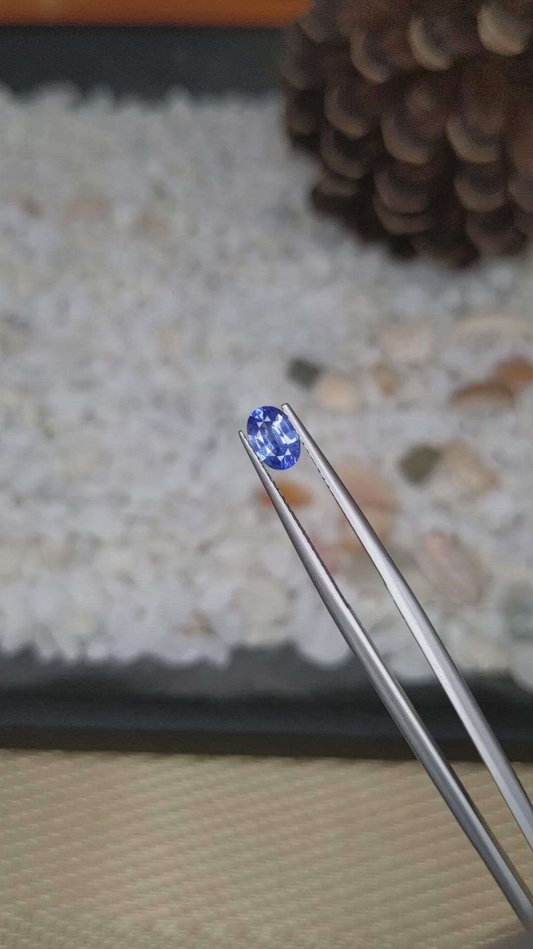 0.68 Ct. Blue Sapphire from Madagascar Size Video