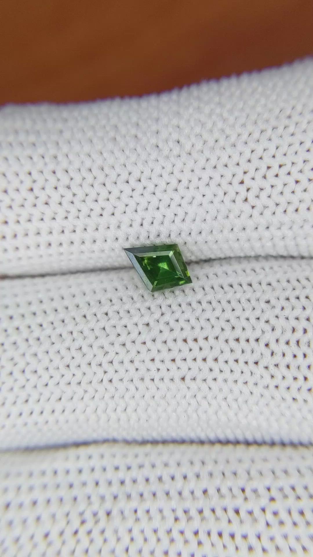 0.58 Ct. Green Sapphire from Madagascar Size Video