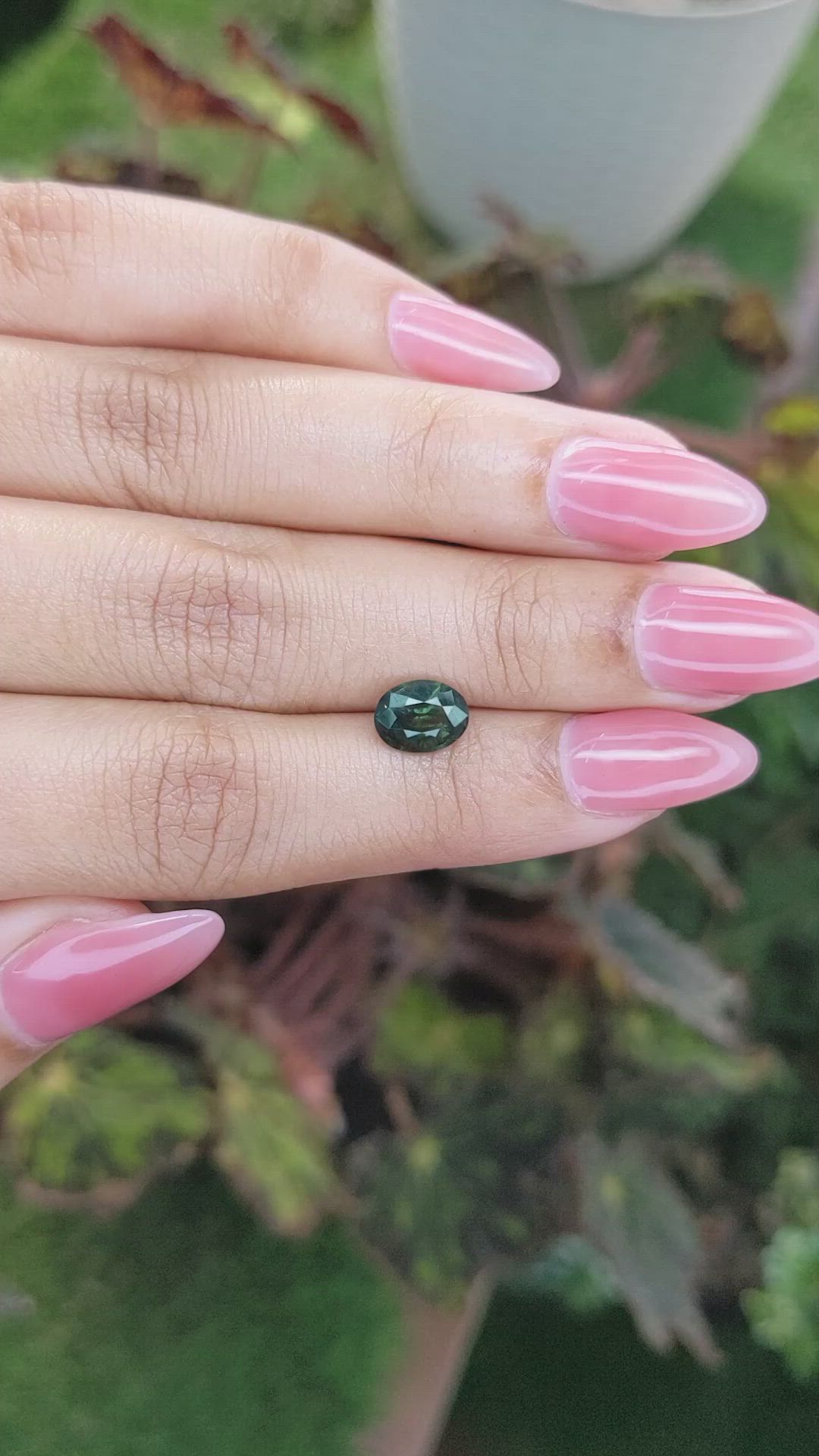 1.66 Ct. Green Sapphire from Madagascar Size Video