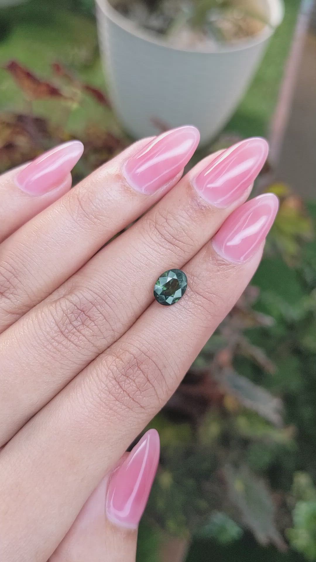 1.66 Ct. Green Sapphire from Madagascar Size Video