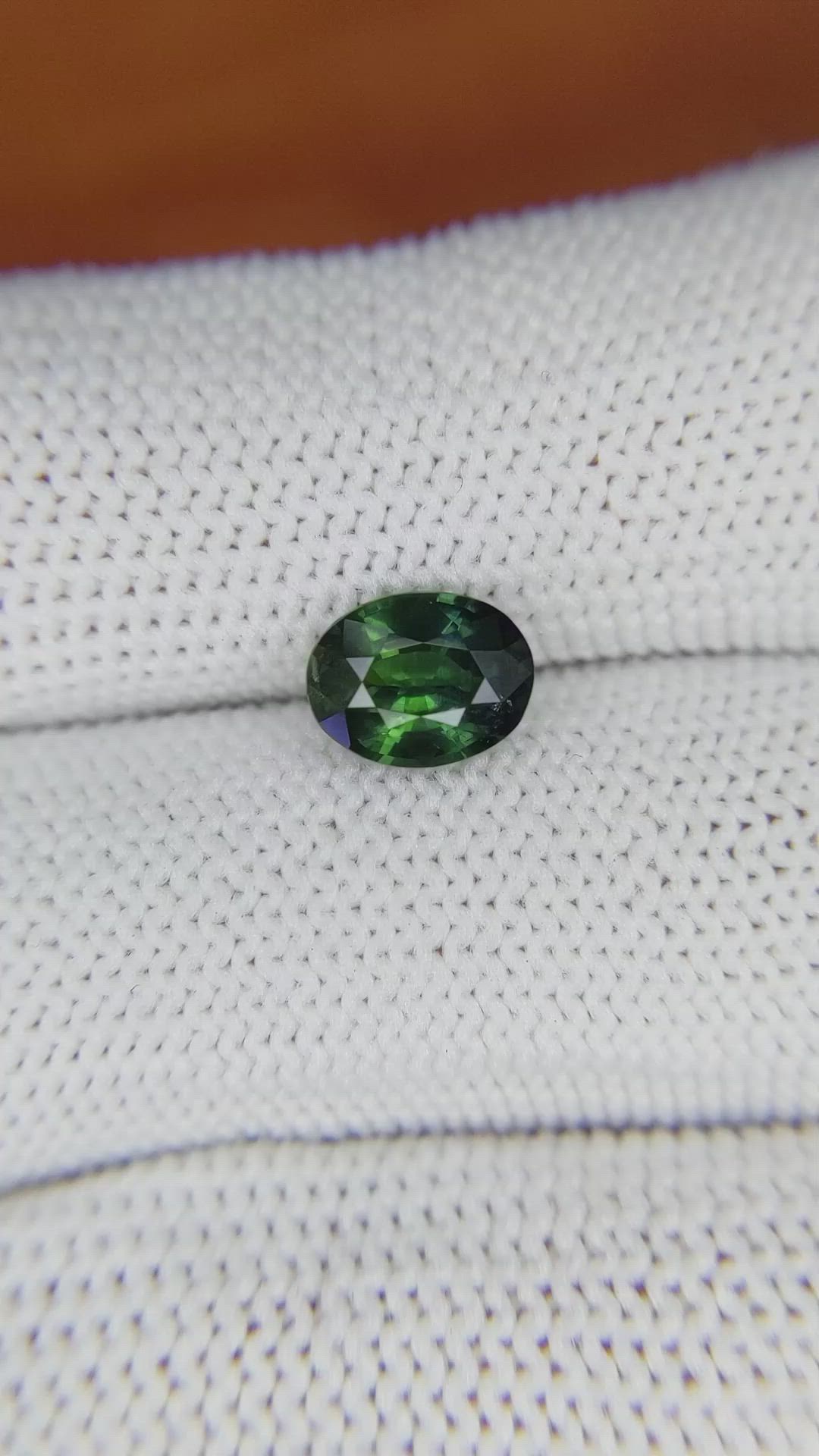 1.66 Ct. Green Sapphire from Madagascar Size Video