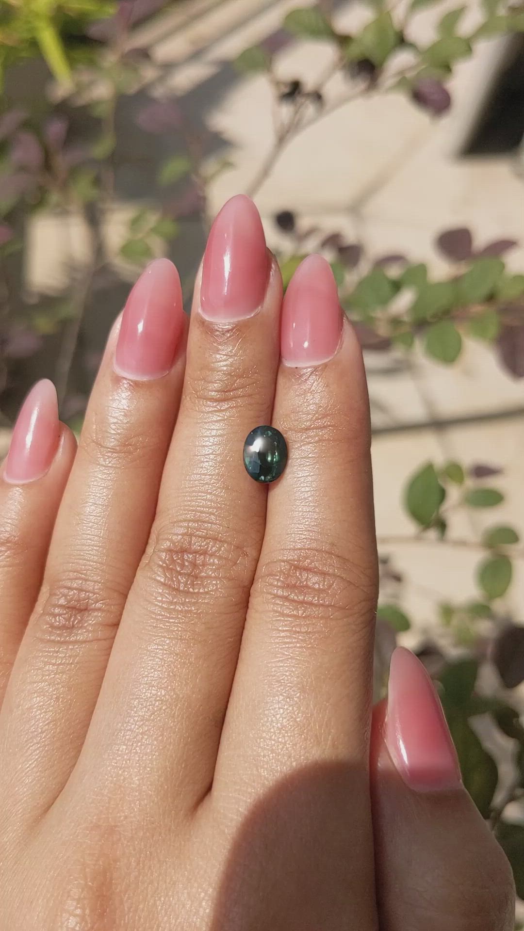 1.66 Ct. Green Sapphire from Madagascar Size Video