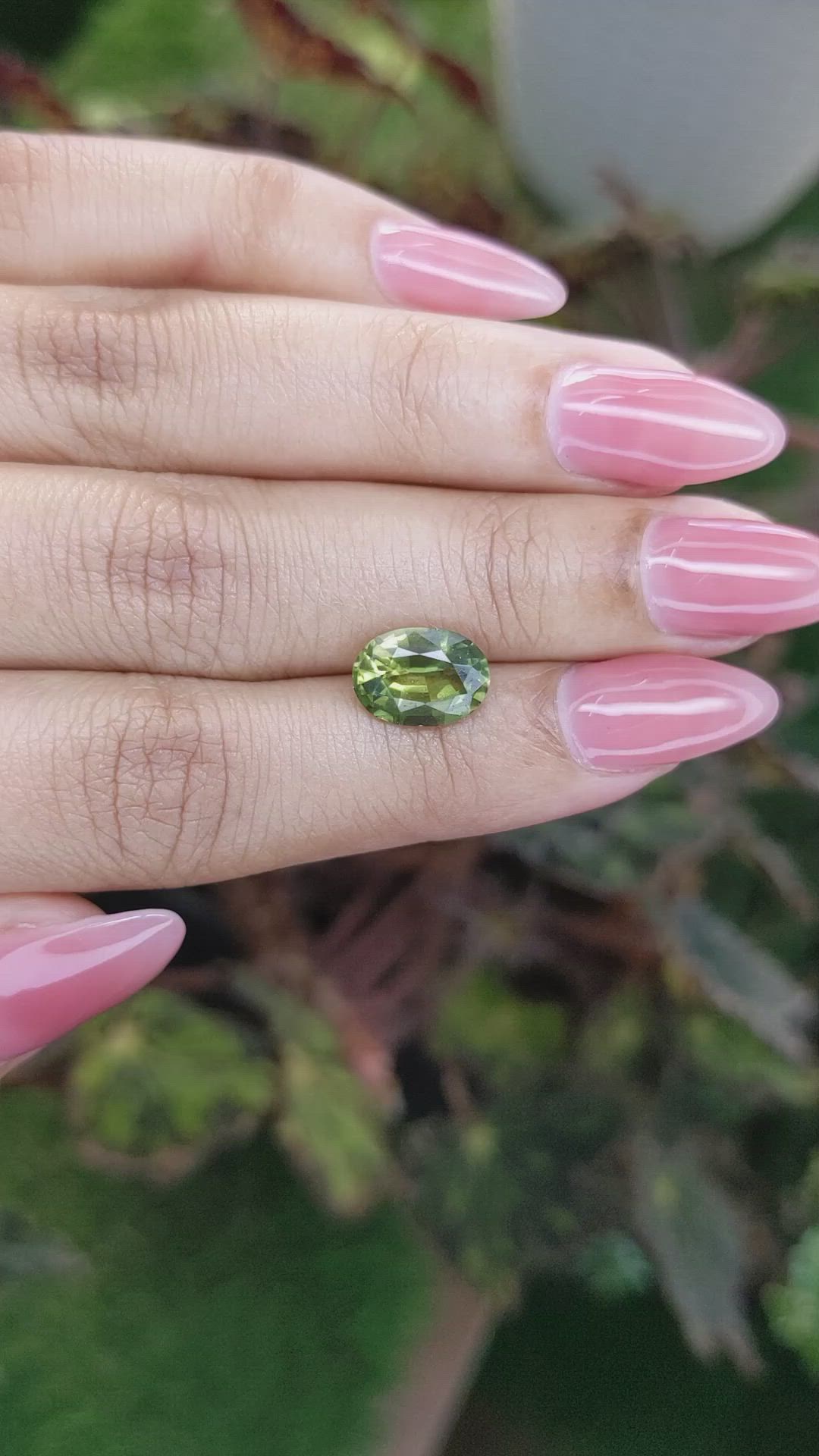 2.98 Ct. Yellowish Green Sapphire from Madagascar Size Video