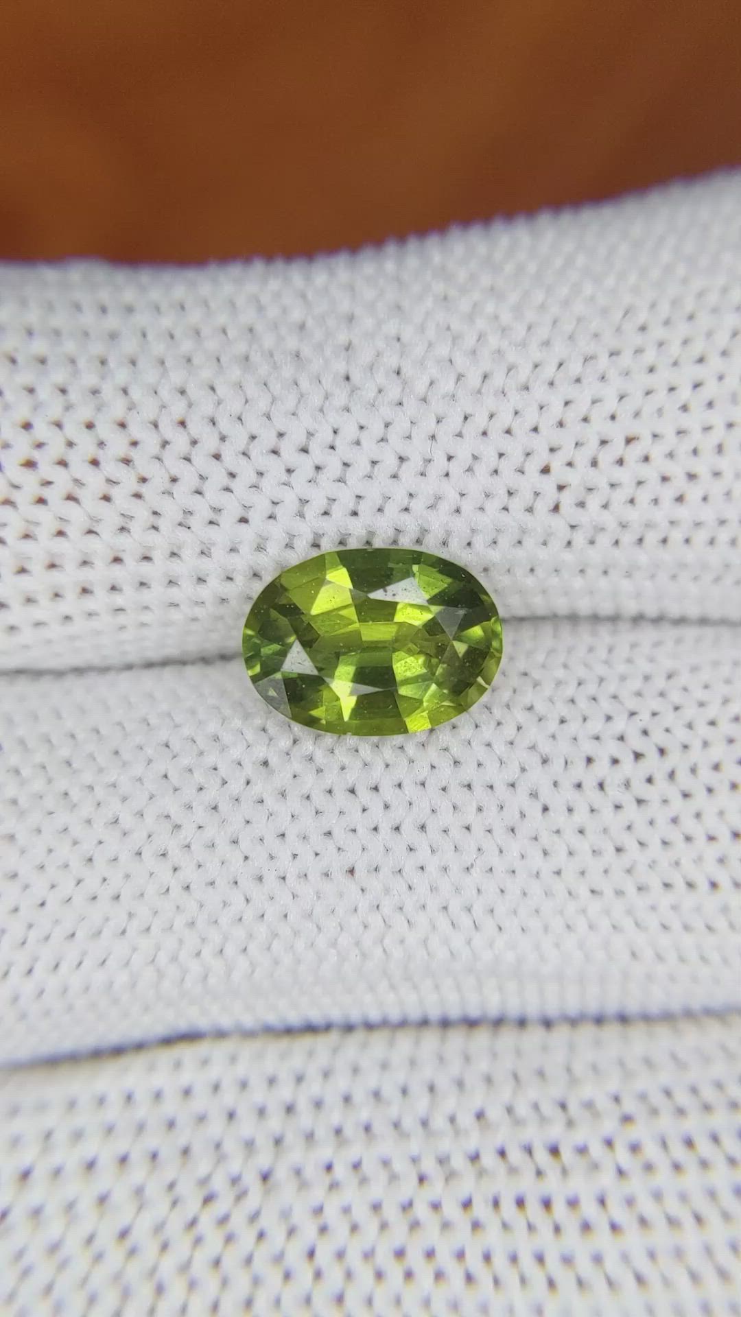 2.98 Ct. Yellowish Green Sapphire from Madagascar Size Video