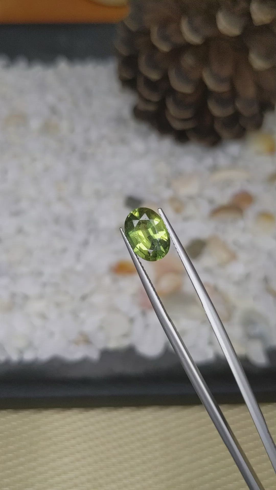 2.98 Ct. Yellowish Green Sapphire from Madagascar Size Video