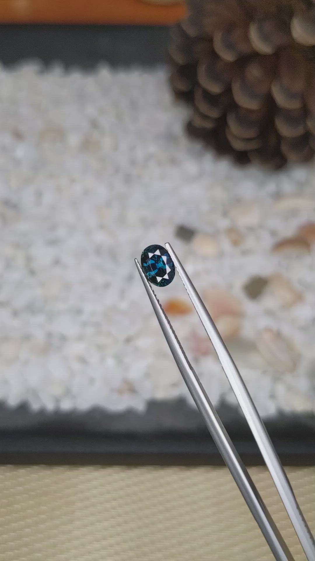 1.14 Ct. Greenish Blue Sapphire from Madagascar Size Video