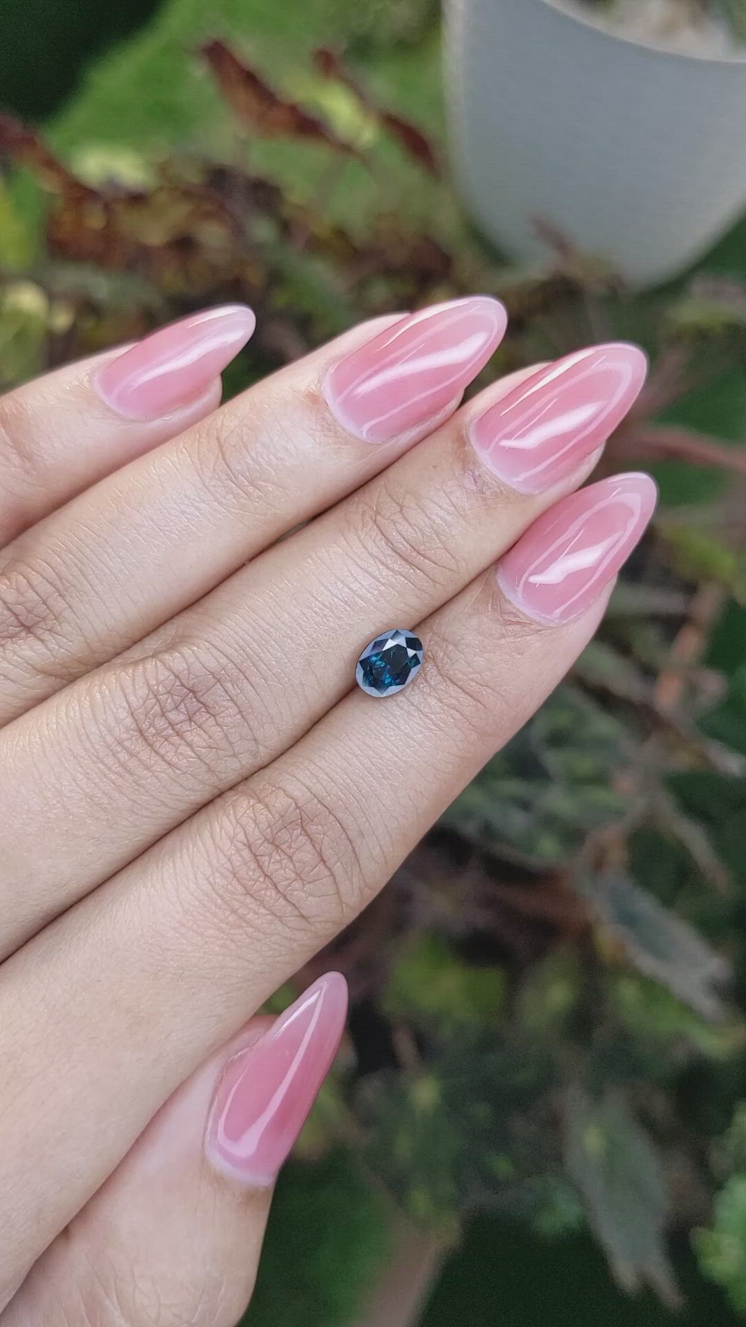 1.14 Ct. Greenish Blue Sapphire from Madagascar Size Video