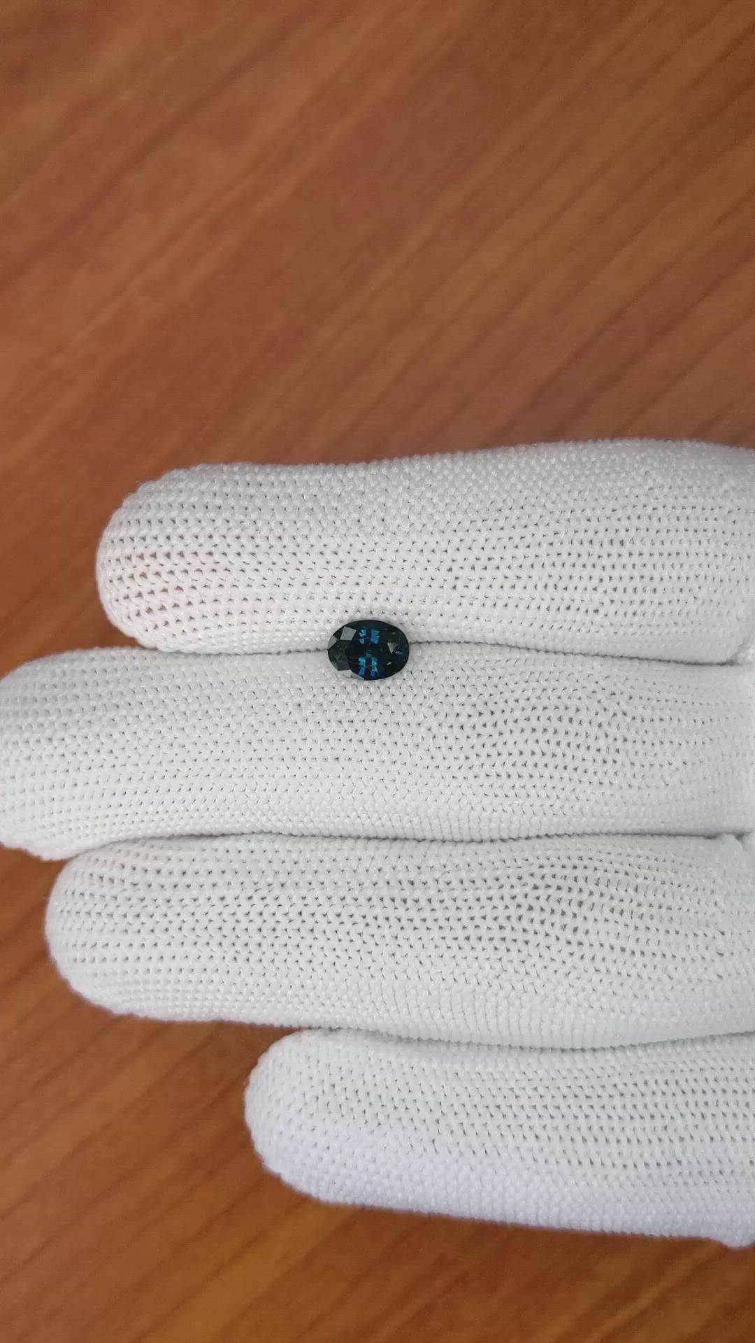 1.14 Ct. Greenish Blue Sapphire from Madagascar Size Video