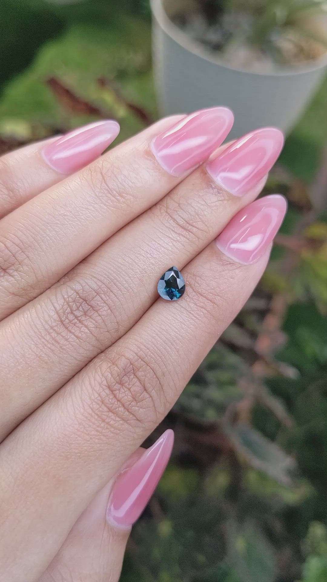 0.83 Ct. Greenish Blue Sapphire from Madagascar Size Video