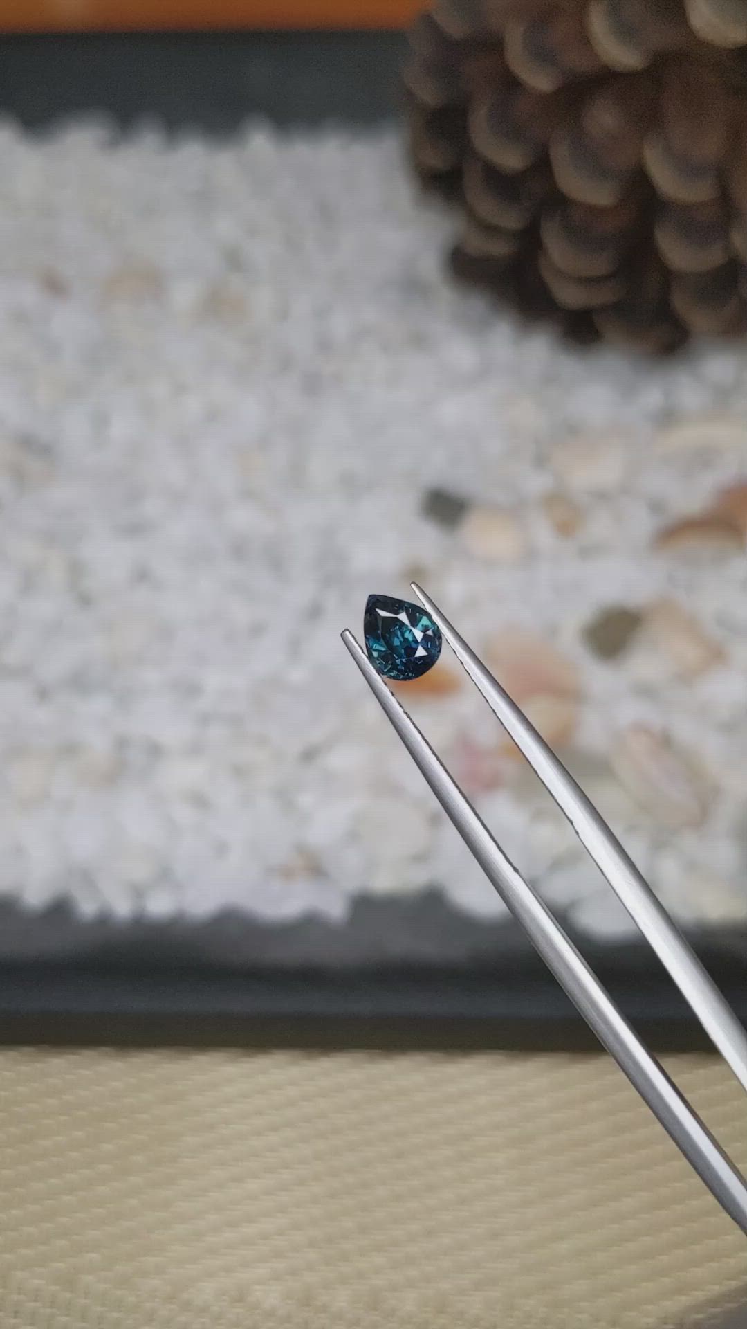 0.83 Ct. Greenish Blue Sapphire from Madagascar Size Video