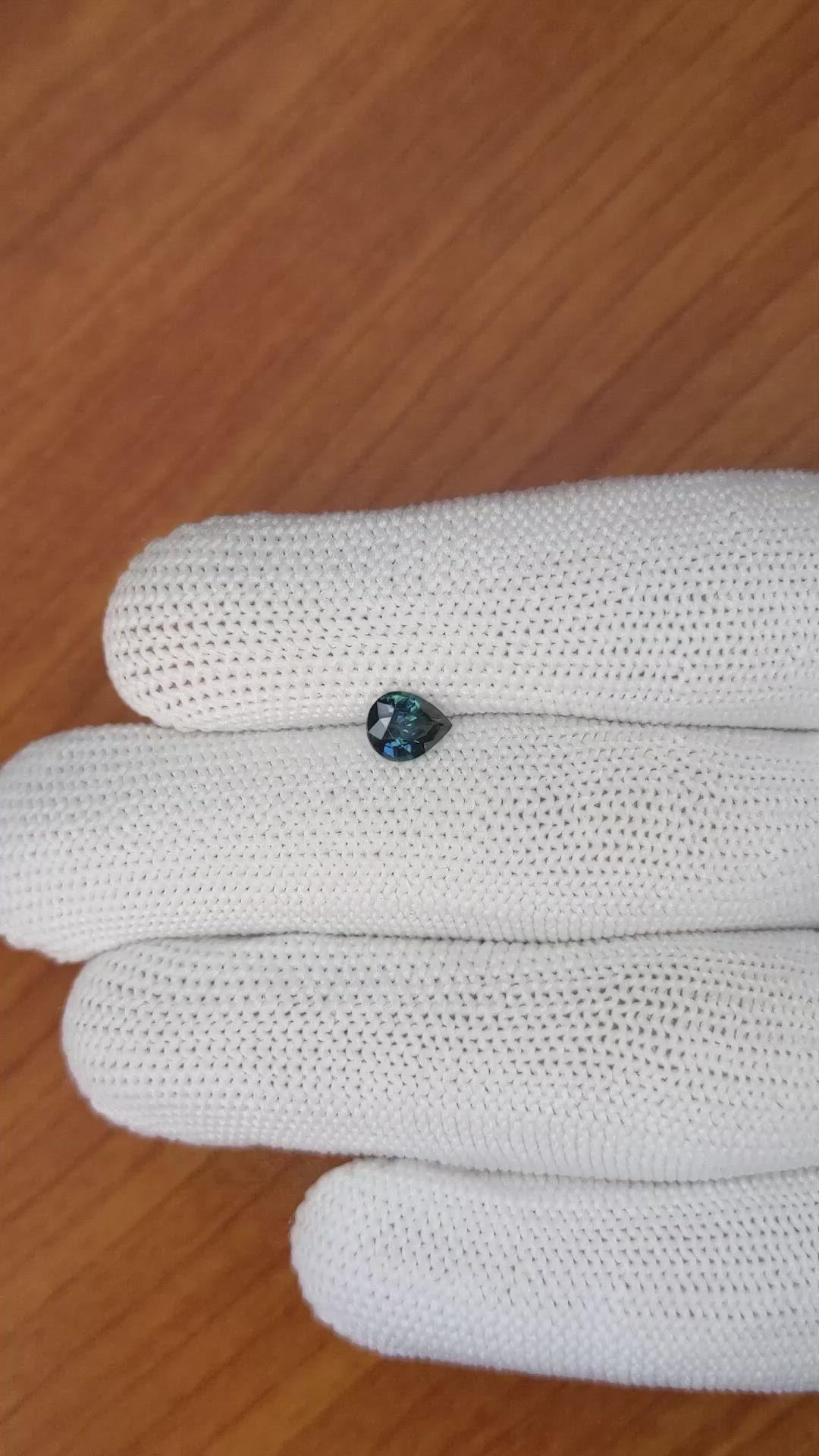 0.83 Ct. Greenish Blue Sapphire from Madagascar Size Video
